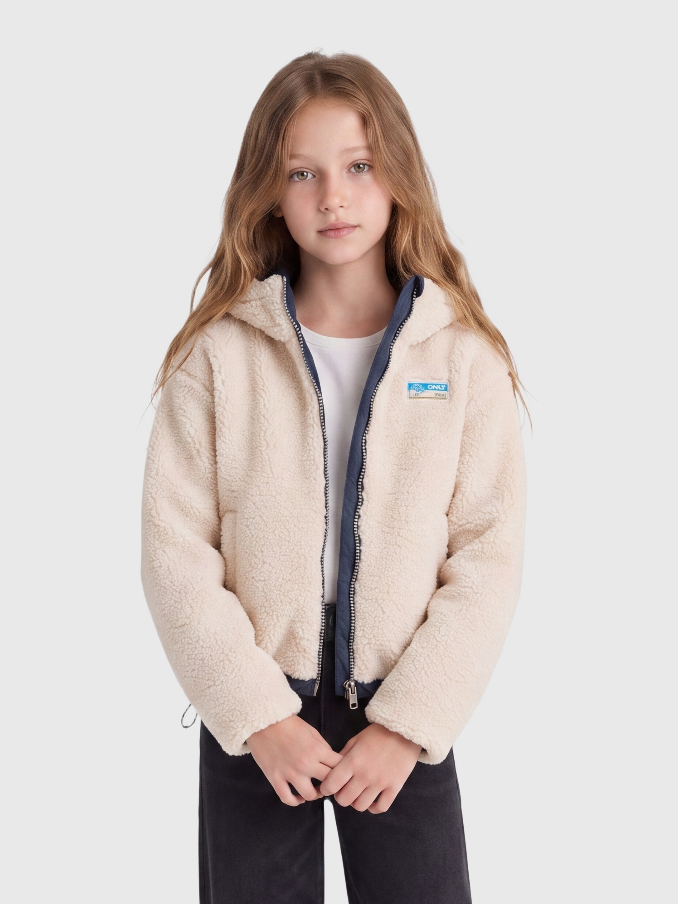 KIDS ONLY Wendejacke »KOGMARIA REVERSIBLE PUFFER JACKET OTW« mit Kapuze als Plüschjacke oder Steppjacke tragbar