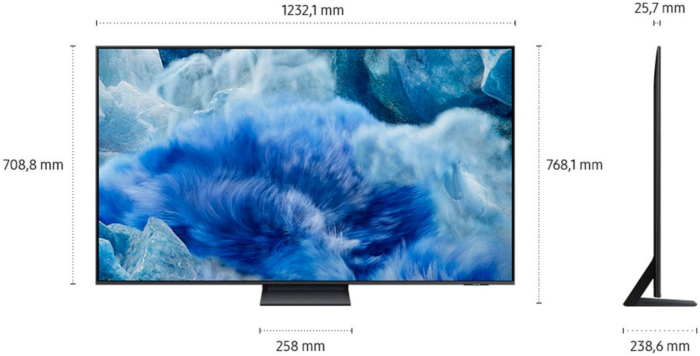 Samsung QLED-Fernseher »GQ55Q8FAAU«, 4K Ultra HD, Smart-TV, Quantum HDR+, Knox Security, Art Store, 3D Sound, Gaming Hub, AI TV