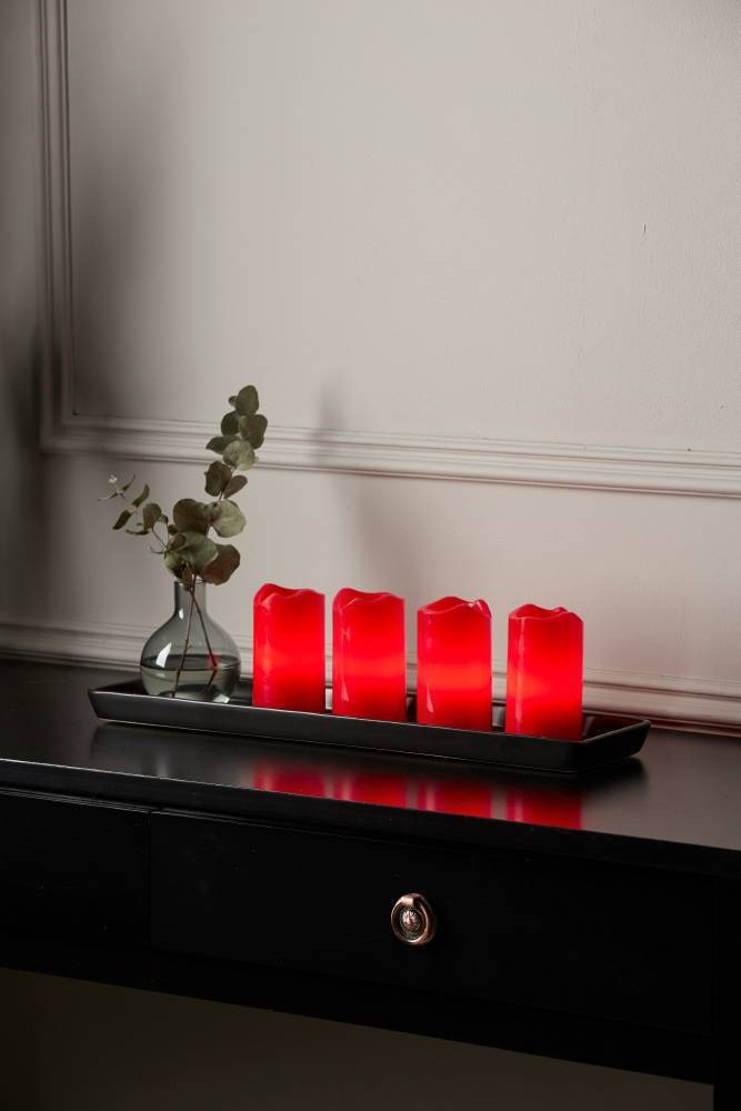 EGLO Dekolicht »ADVENT«, 4 flammig, Leuchtmittel LED-Modul | LED wechselbar, künstliche Kerzen, Timer-Funktion und Fernbedienung, Batterie, 10 cm