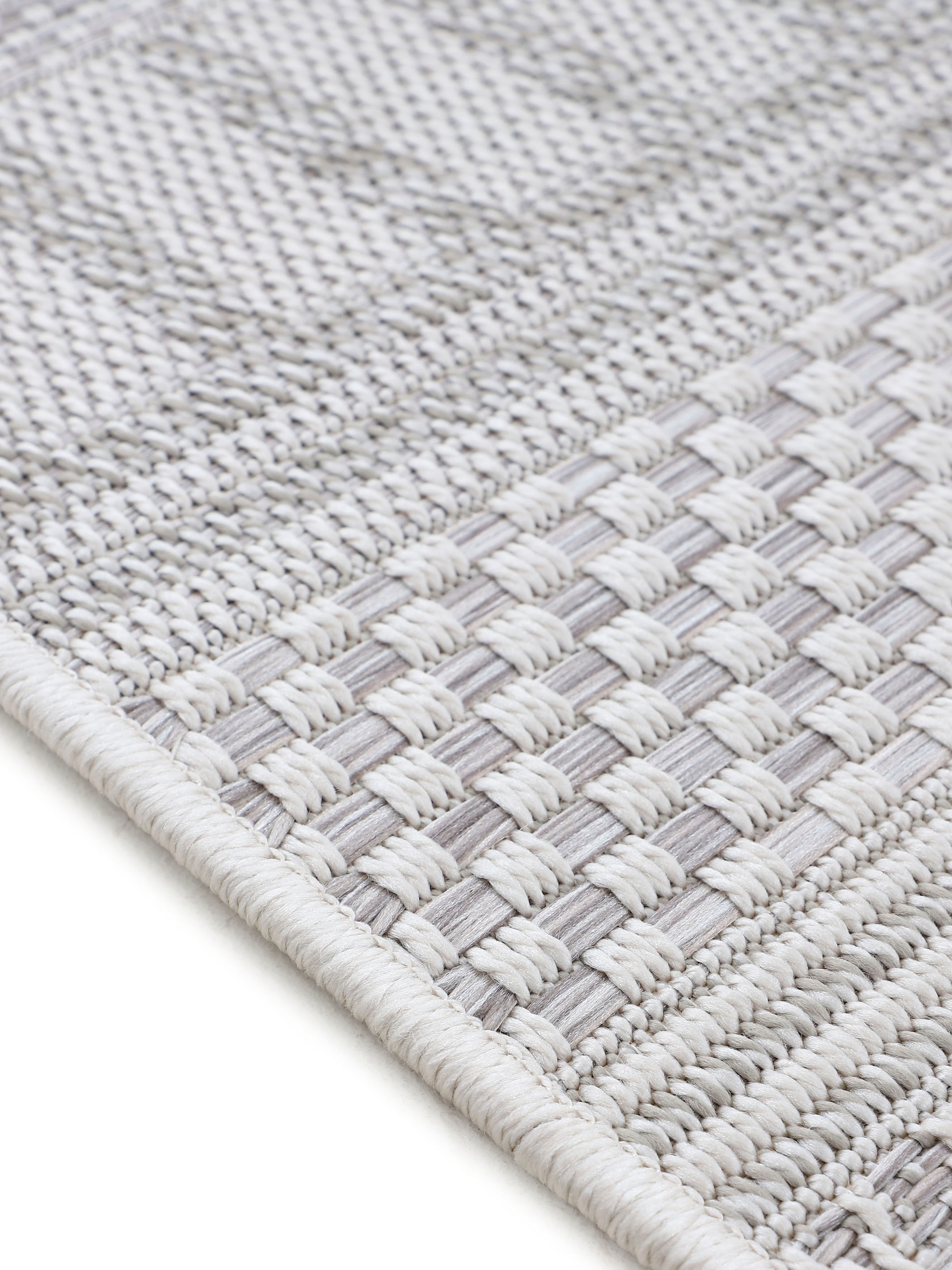 carpetfine Teppich »Boho 100,   auch als Läufer erhältlich« rechteckig 4 mm Höhe robustes Flachgewebe, Sisal Optik, UV-beständig, In- und Outdoor