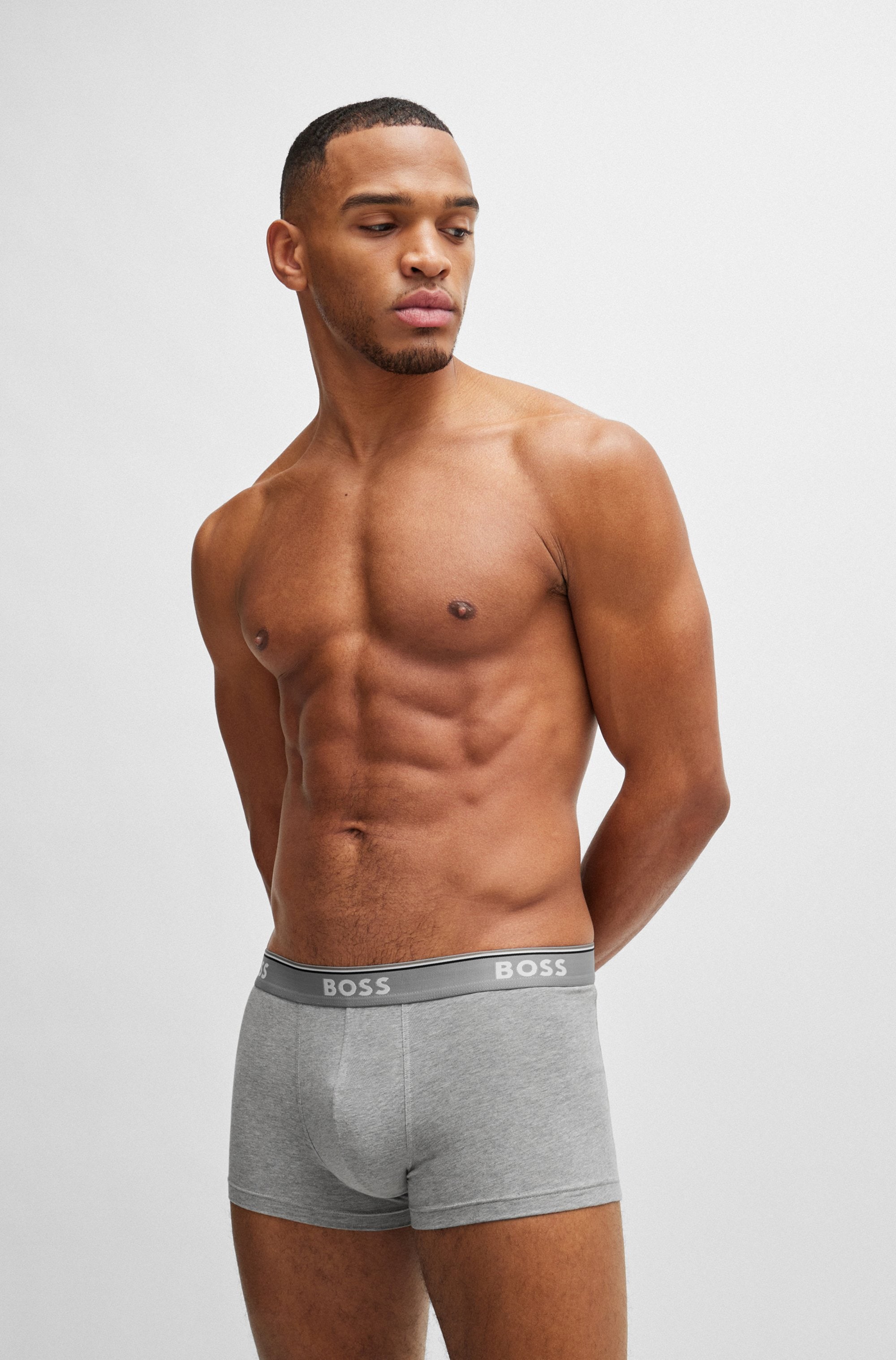 BOSS Boxer »TRUNK 3 PACK«, (3 St.), BOSS Schriftzug auf dem Bund