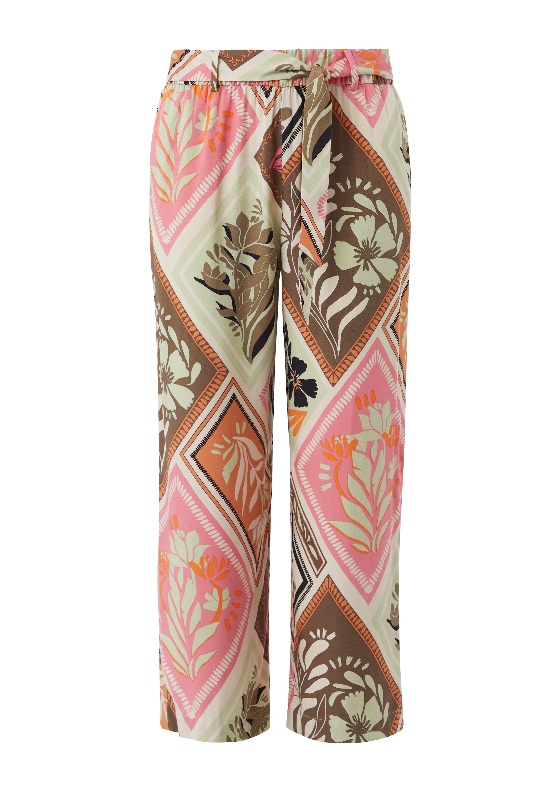 Comma 7/8-Hose  mit floralem Muster