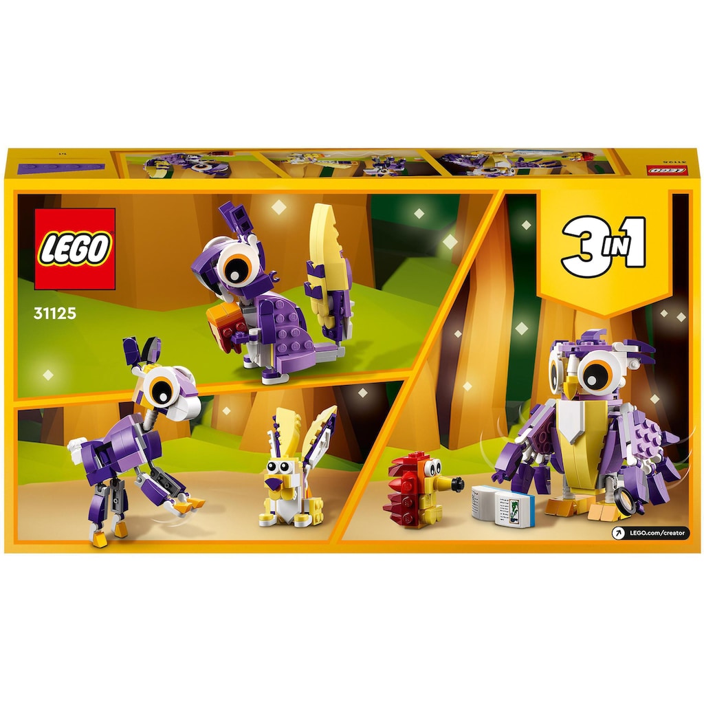 LEGO® Konstruktionsspielsteine »Wald-Fabelwesen (31125), LEGO® Creator 3in1«, (175 St.)