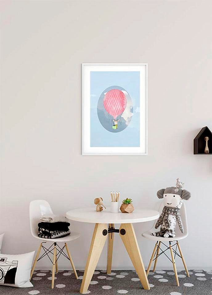 Komar Bild »Happy Balloon Blue«, Figuren, (1 St.), Wandbild zur Dekoration - ohne Rahmen