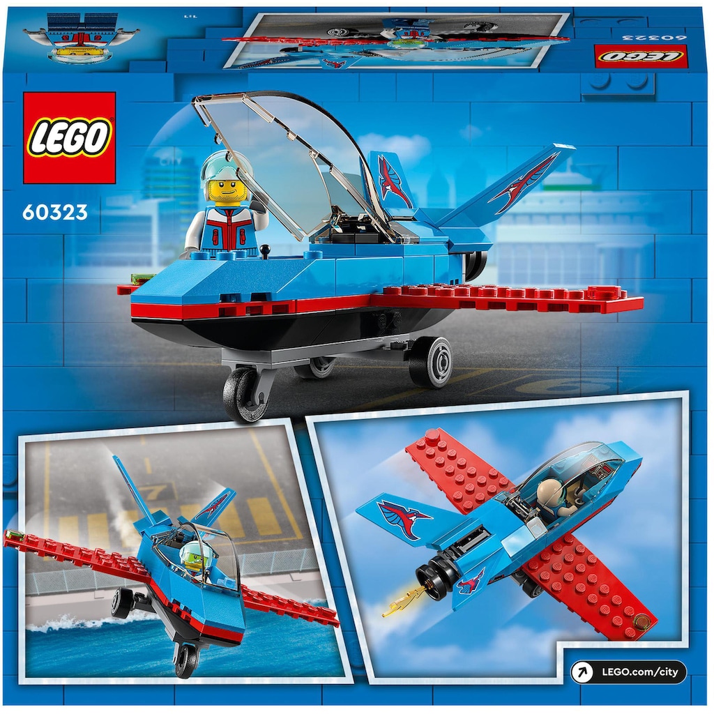 LEGO® Konstruktionsspielsteine »Stuntflugzeug (60323), LEGO® City«, (59 St.)