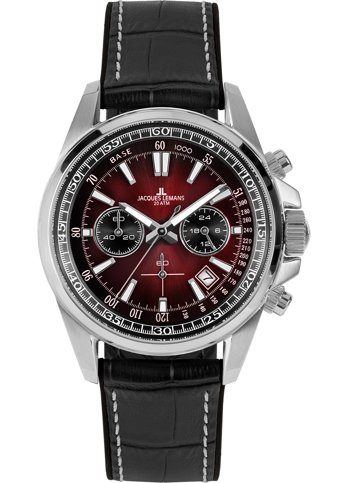 Jacques Lemans Chronograph »Liverpool« Quarzuhr, Armbanduhr, Herrenuhr, Lederarmband, analog, Tag