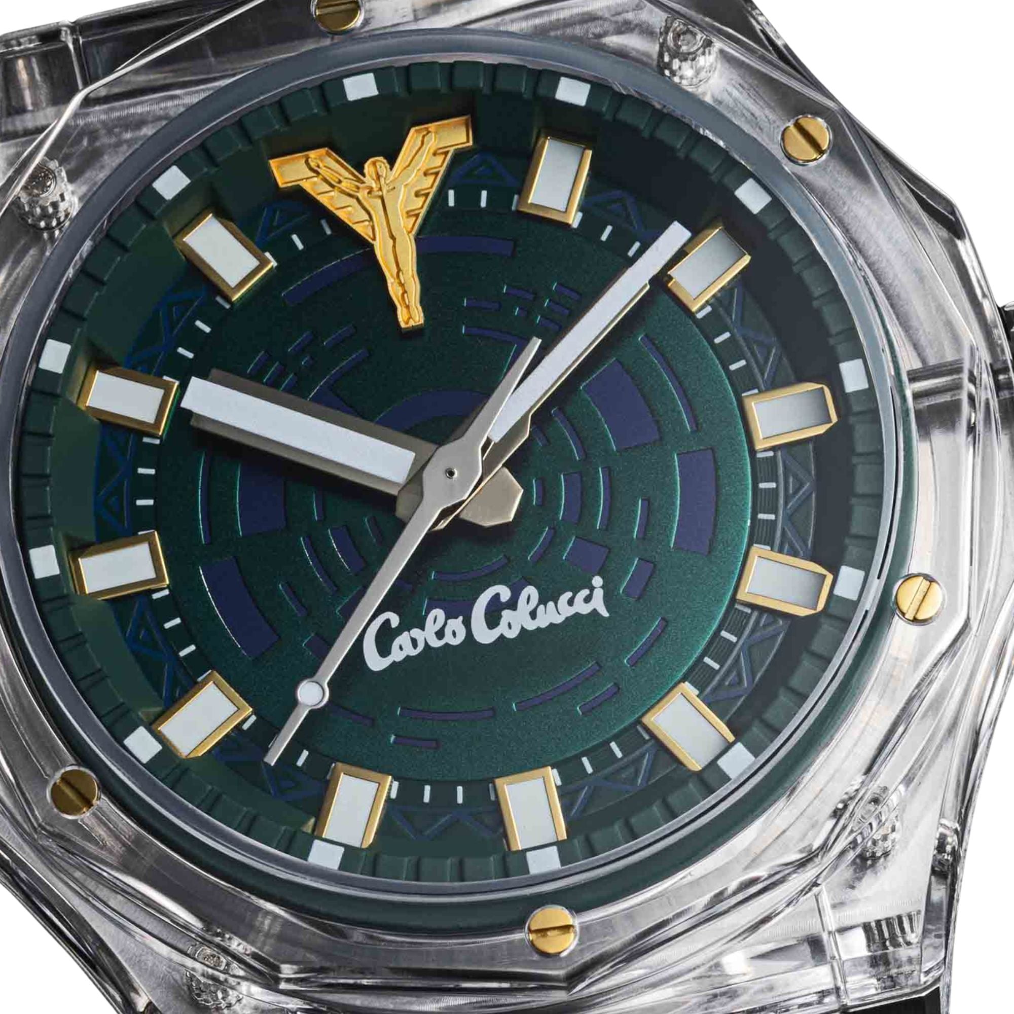 CARLO COLUCCI Quarzuhr »CC503-1« Armbanduhr, Herrenuhr, Silikonarmband, analog