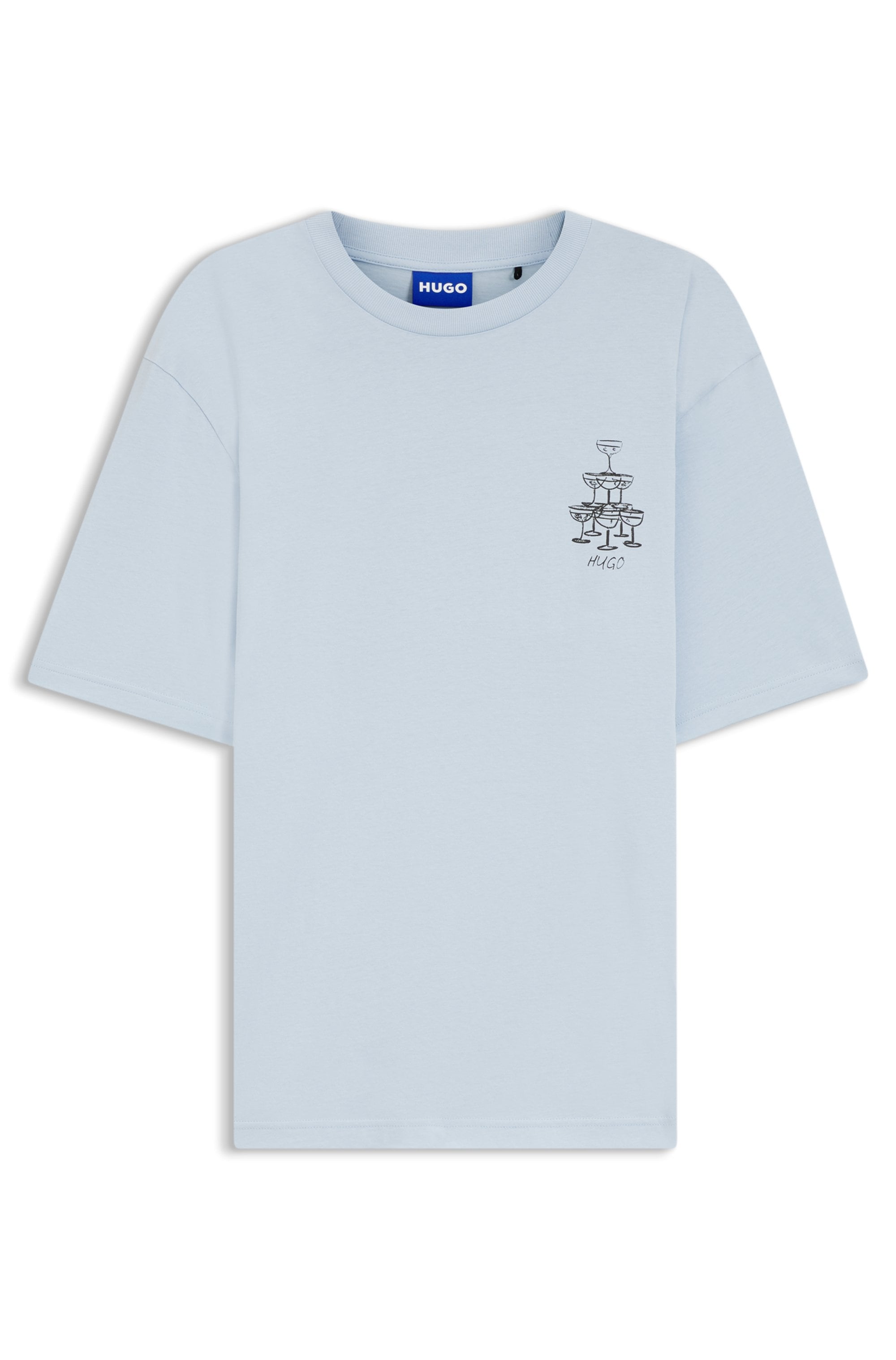 HUGO Blue T-Shirt »Nucavo« mit Artwork, regular fit