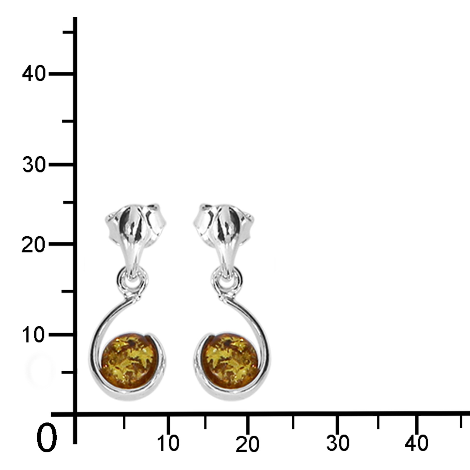 OSTSEE-SCHMUCK Paar Ohrhänger »- Caro - Silber 925/000 - Bernstein«