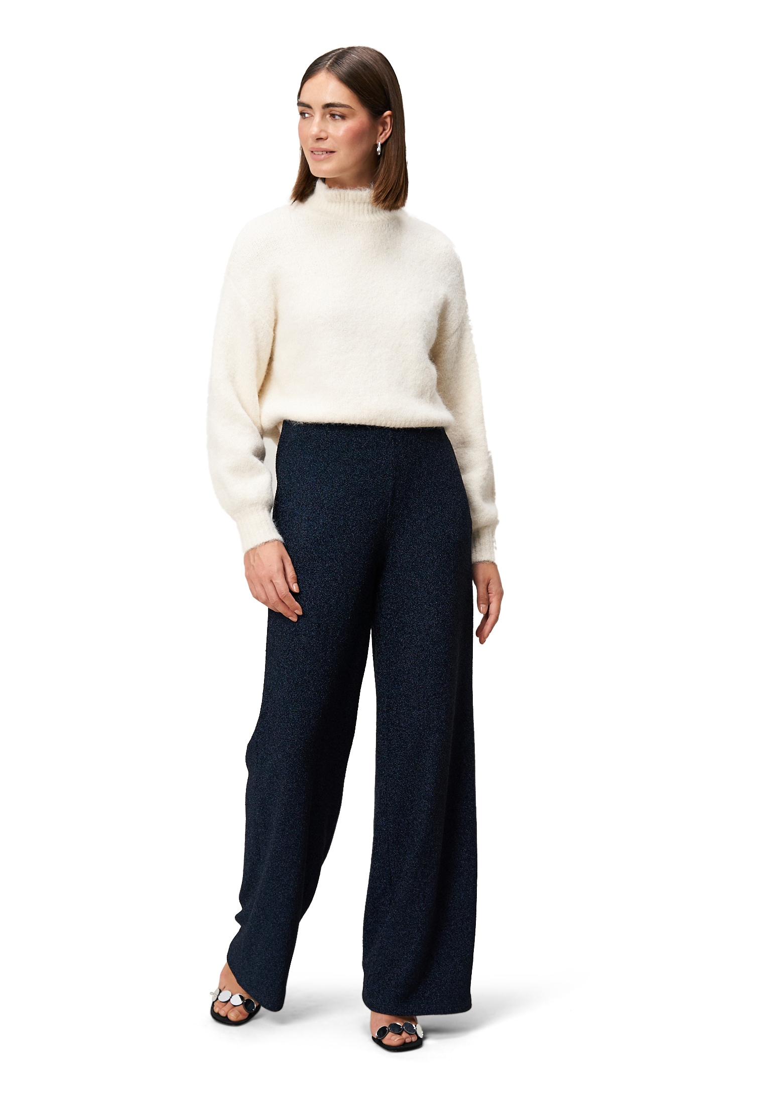 Zero Rundhalspullover »Pullover mit Ballonärmeln«