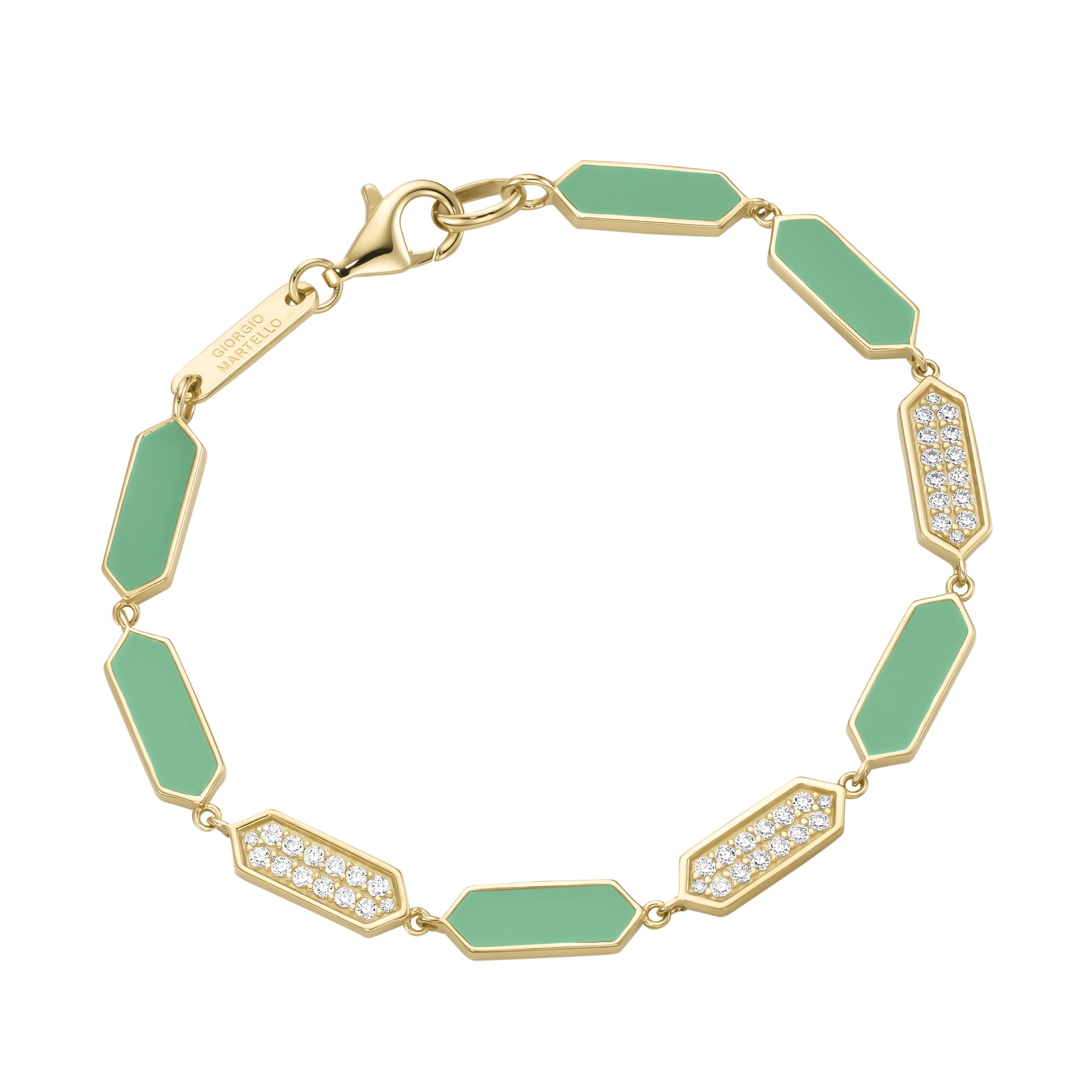 GIORGIO MARTELLO MILANO Armband »Armband mit Emaille-Einlagen und Zirkonia, Silber 925«