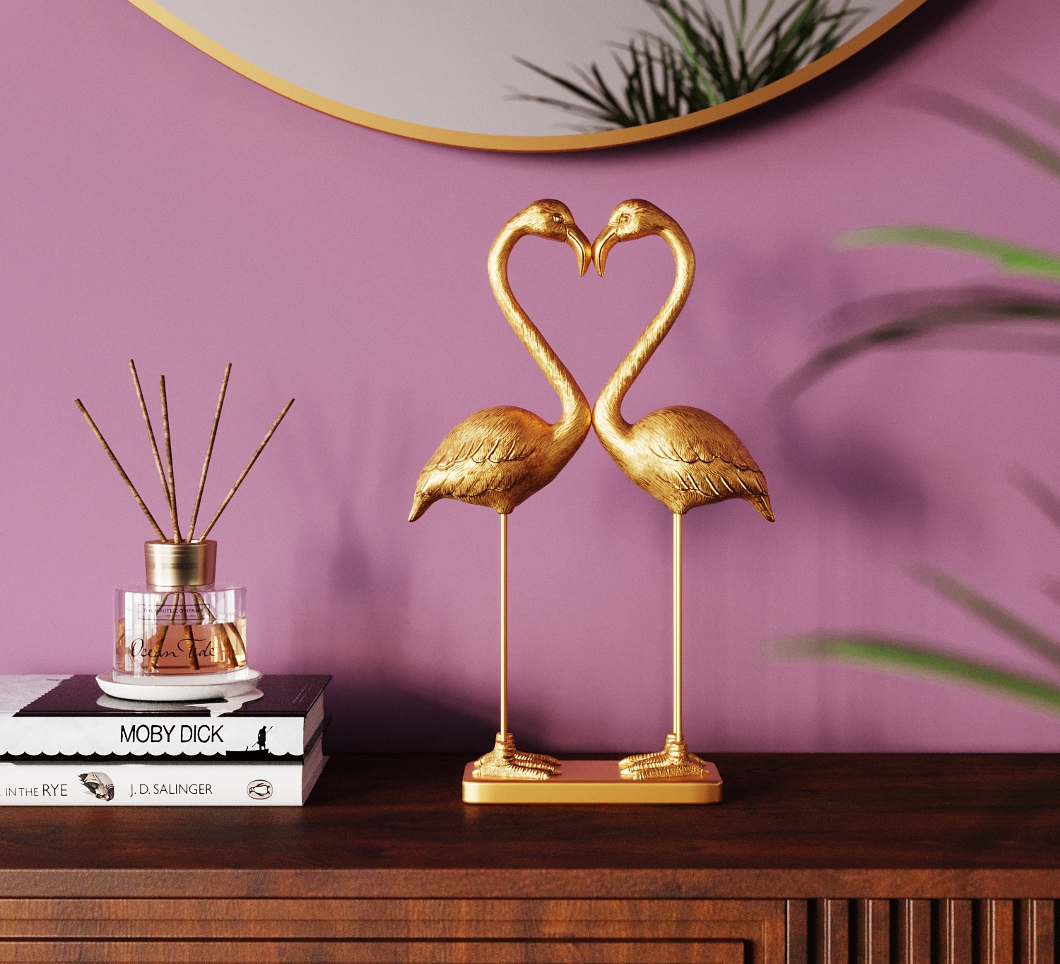 Kare Design Dekofigur »Flamingo Love Gold 39cm«