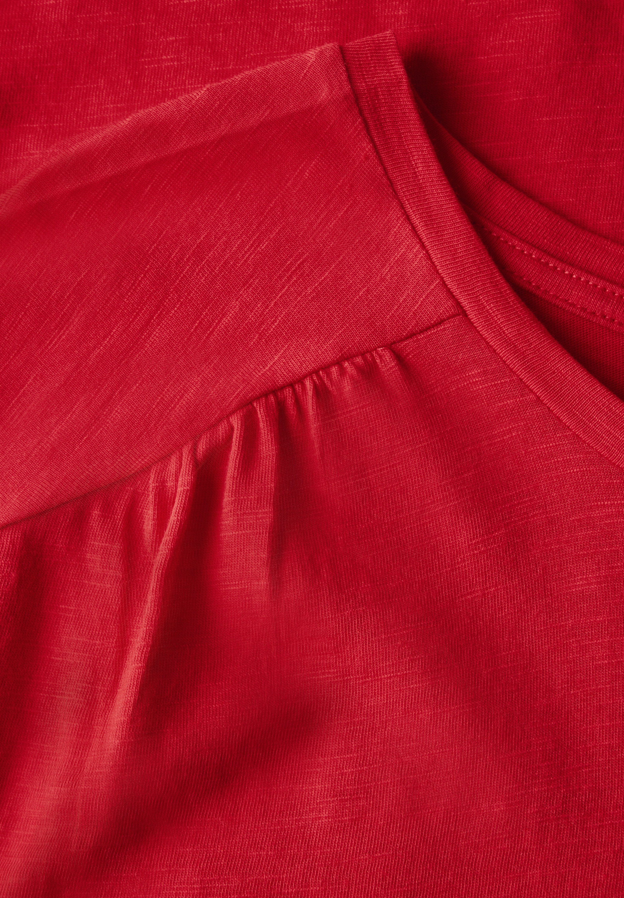 STREET ONE Shirttop, mit Raffung an der Schulter