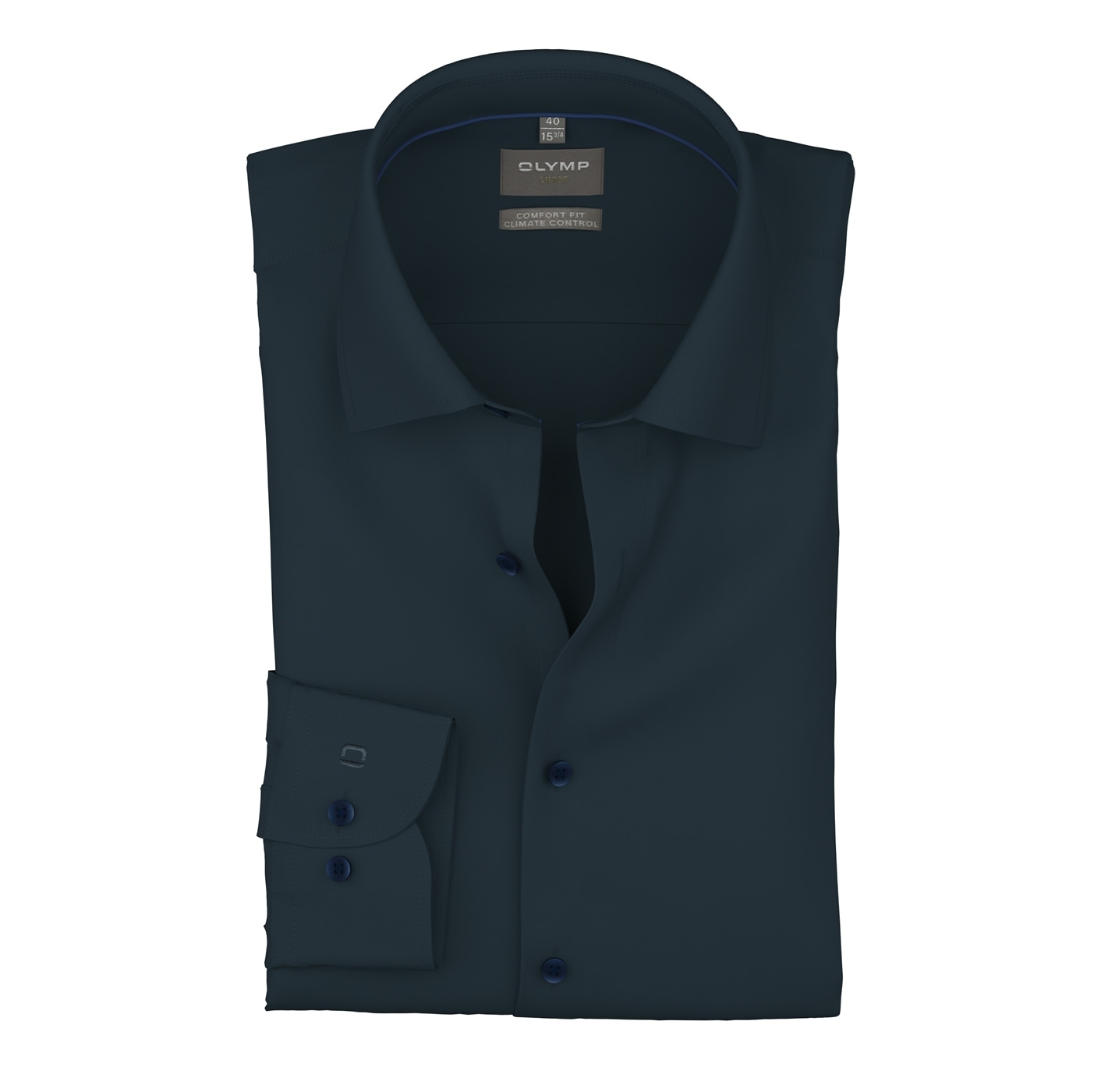 OLYMP Langarmhemd »Luxor« comfort fit, Businesshemd, New-Kentkragen, unifarben