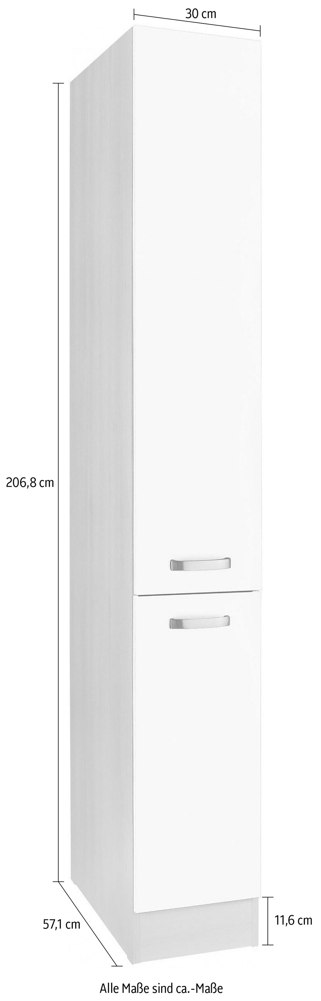 OPTIFIT Apothekerschrank »Faro«, 2 Auszüge, Metallgriffe, Breite 30 cm