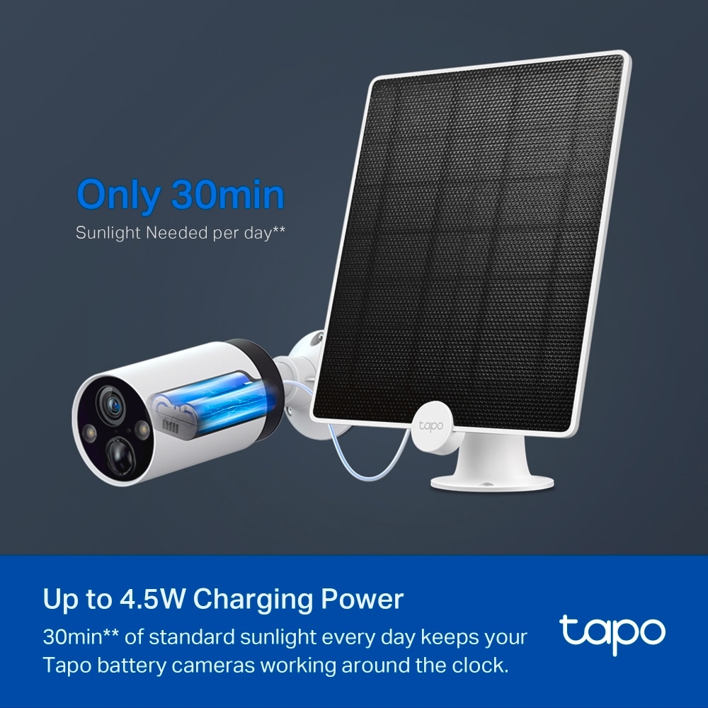 TP-Link Solarladegerät »Tapo A200 Tapo Solar Panel 4,5 Watt«, Solarpanel für Tapo Überwachungskameras