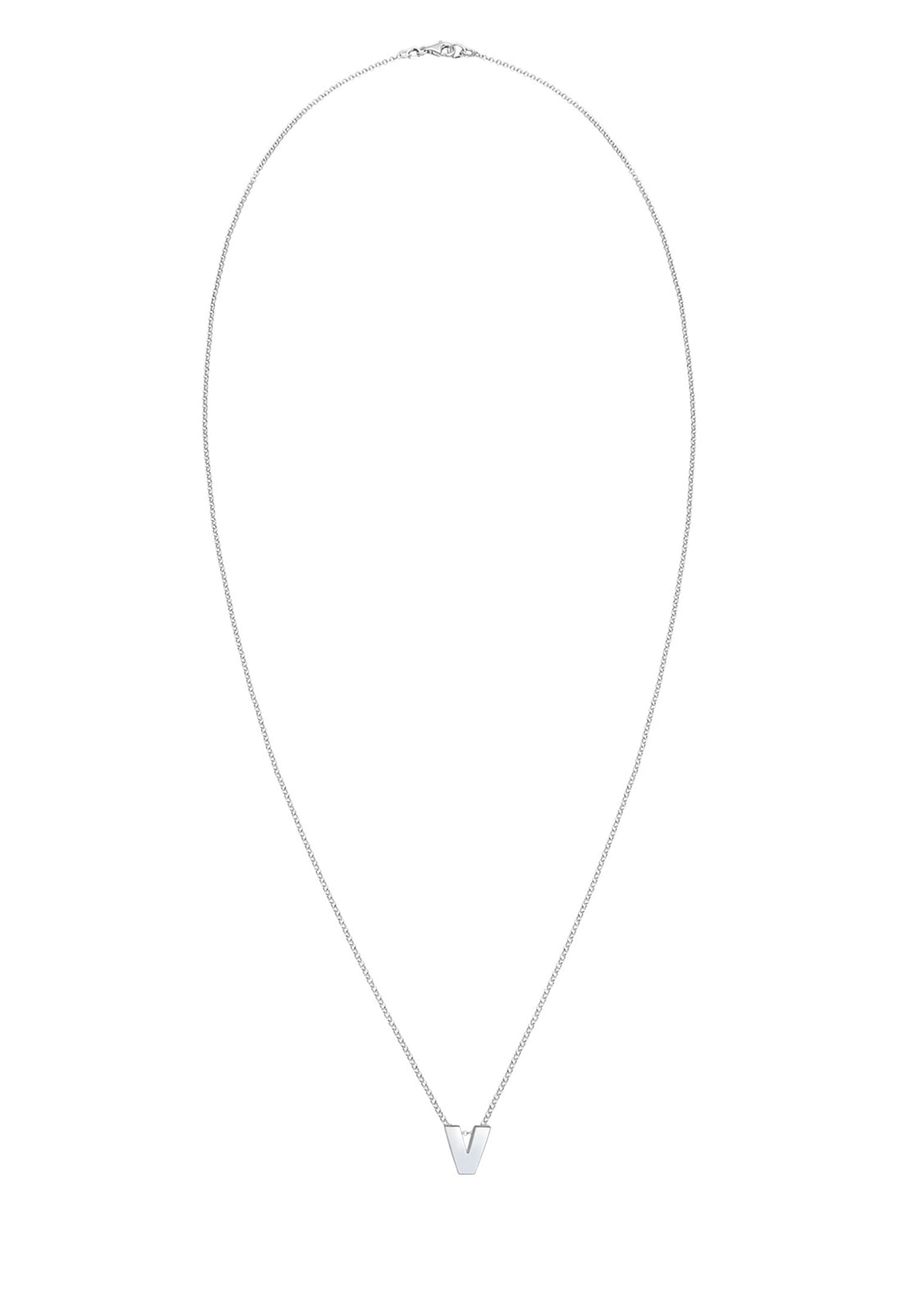 Elli Kette mit Anhänger »Halskette Buchstabe V Initialen 925 Sterling Silber«