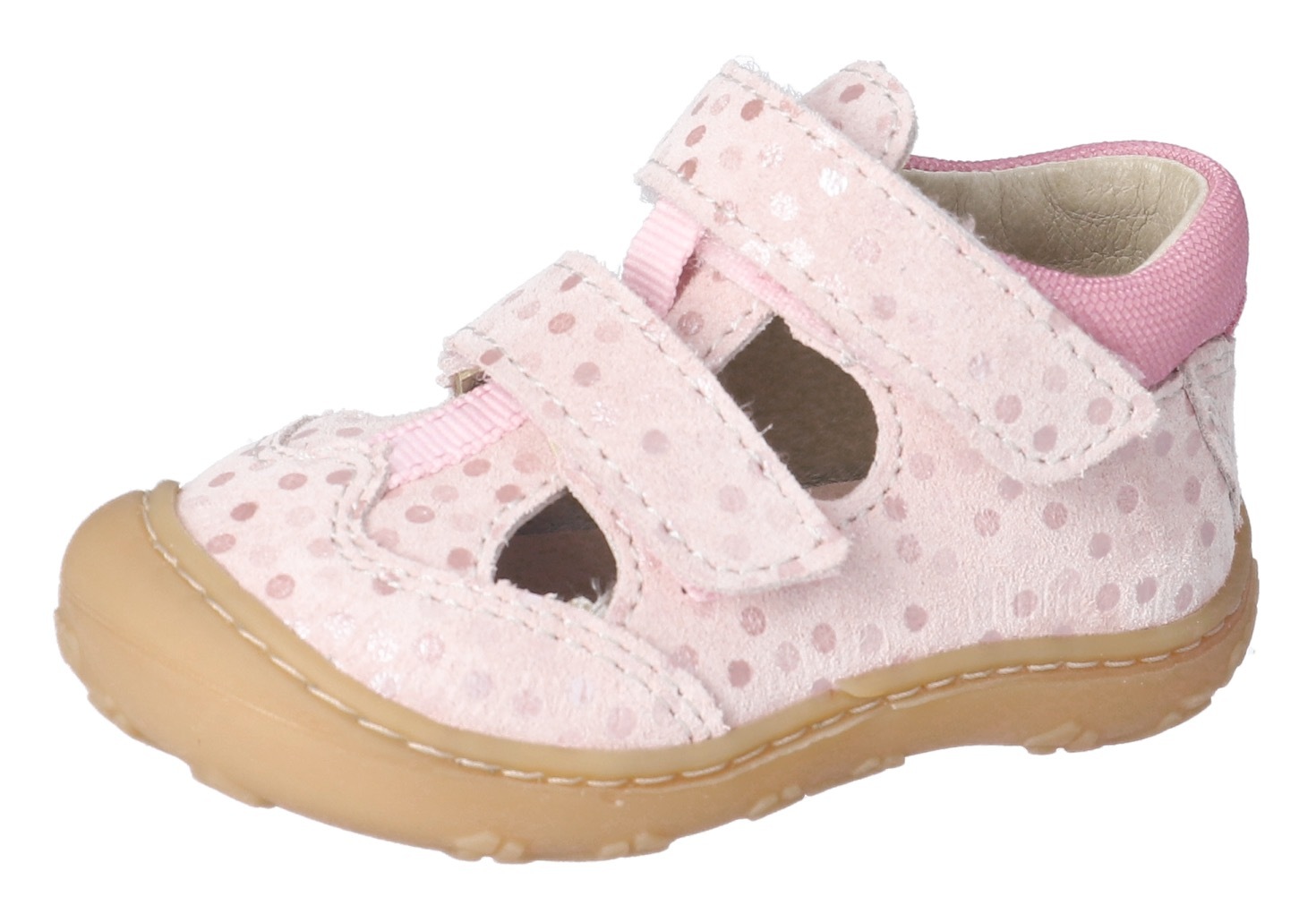 Pepino By Ricosta Mädchen Lauflernschuh »Ebi WMS: mittel« Klettschuh in rosa, Größe 22