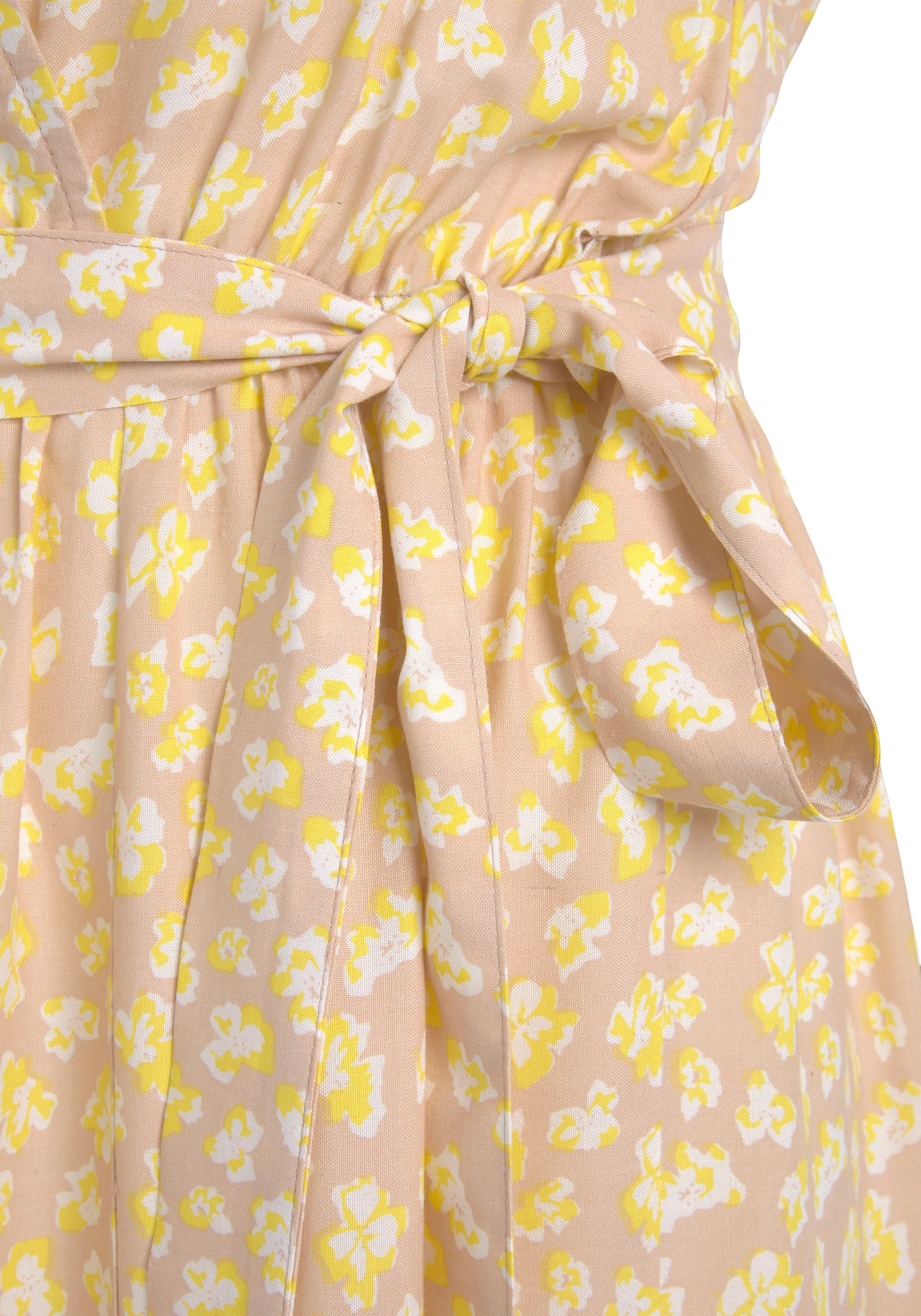 LASCANA Maxikleid, (mit Bindegürtel), mit Blumenprint