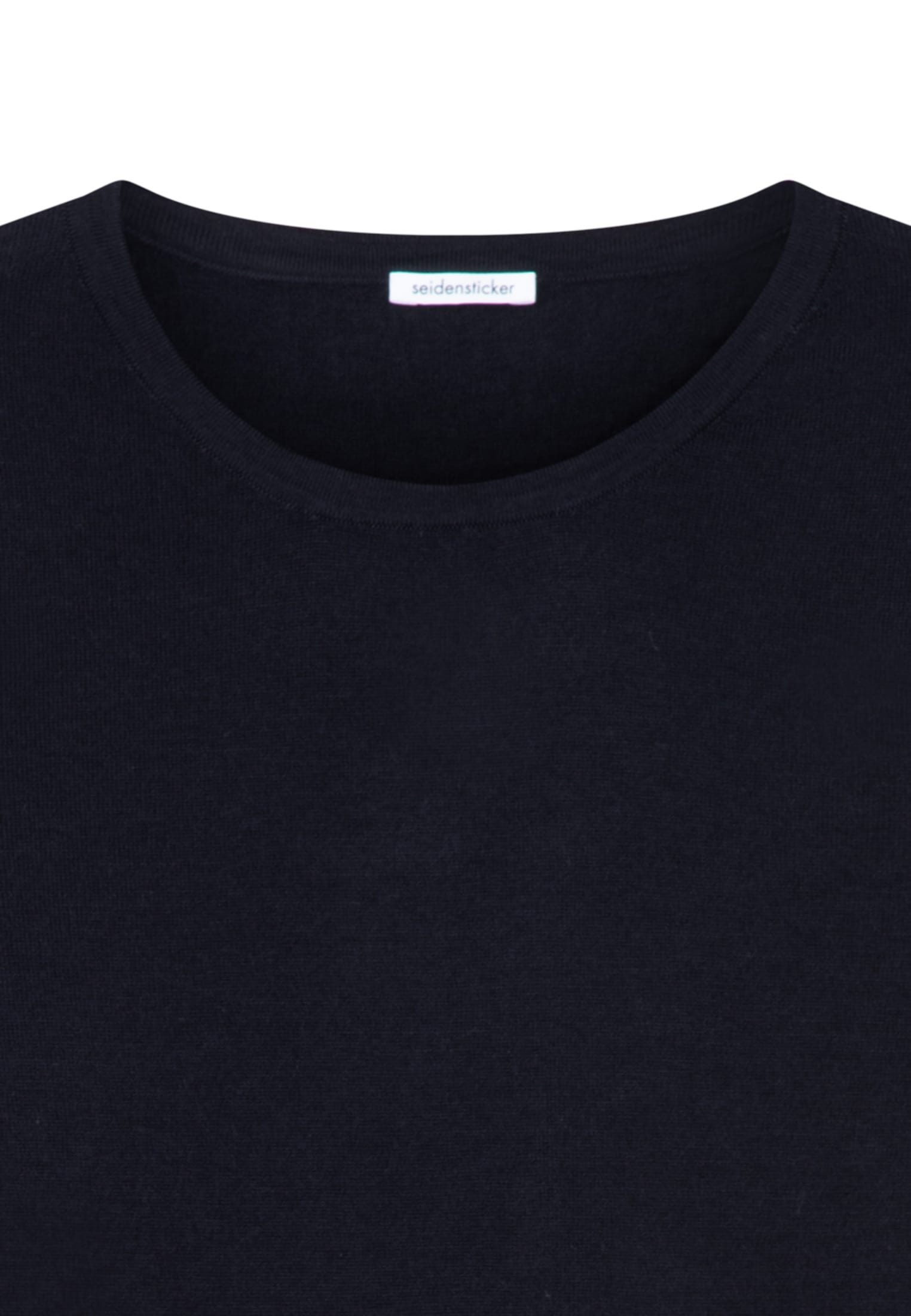 seidensticker Strickpullover »Schwarze Rose« 1/1 Rundhals Uni