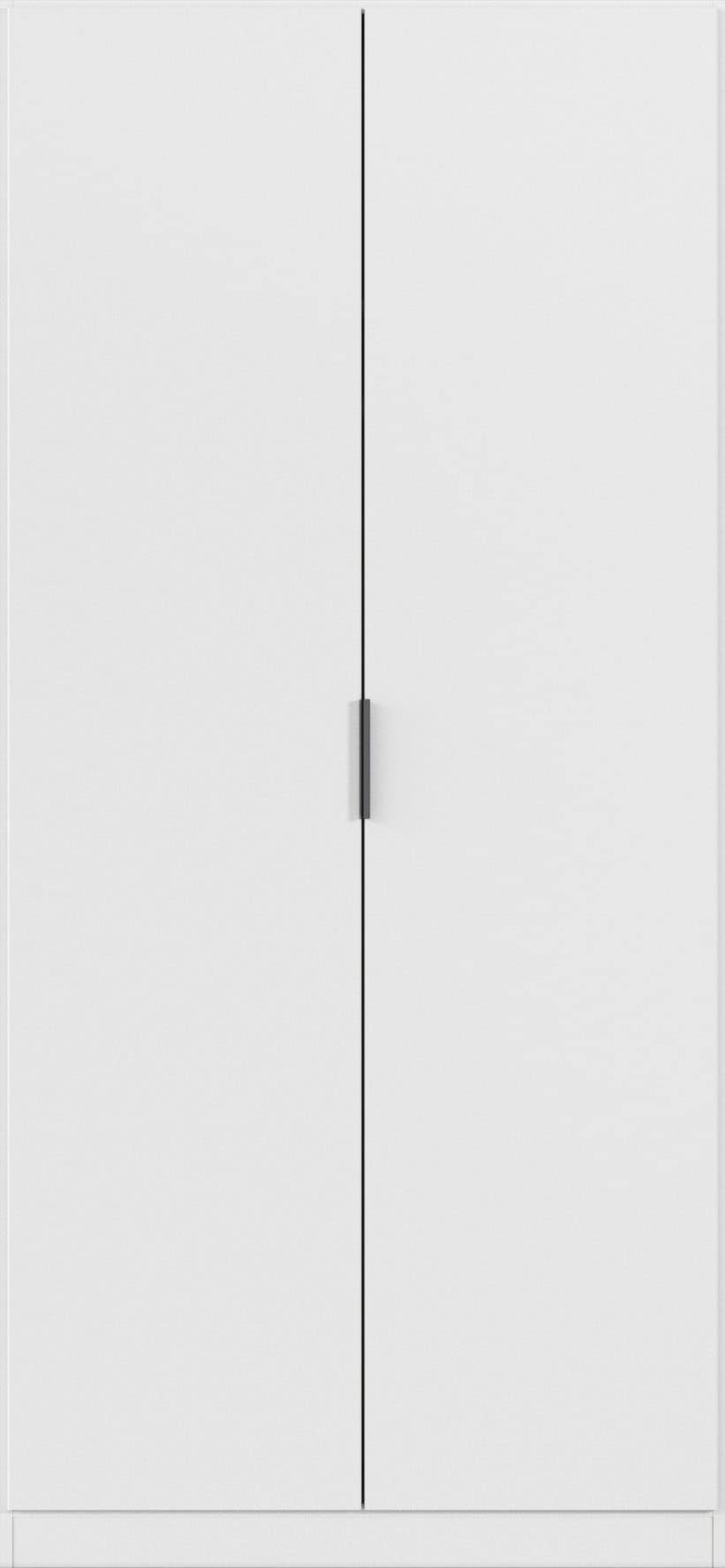 rauch Kleiderschrank »Drehtürenschrank Schrank Garderobe Ankleide Schlafzimmer LAGOA« 3 verschiedene Ausstattungen BASIC/CLASSIC/PREMIUM (inkl. SOFT-CLOSE),  moderne Kantengriffe aus Metall, optional mit Aufsatz MADE IN GERMANY