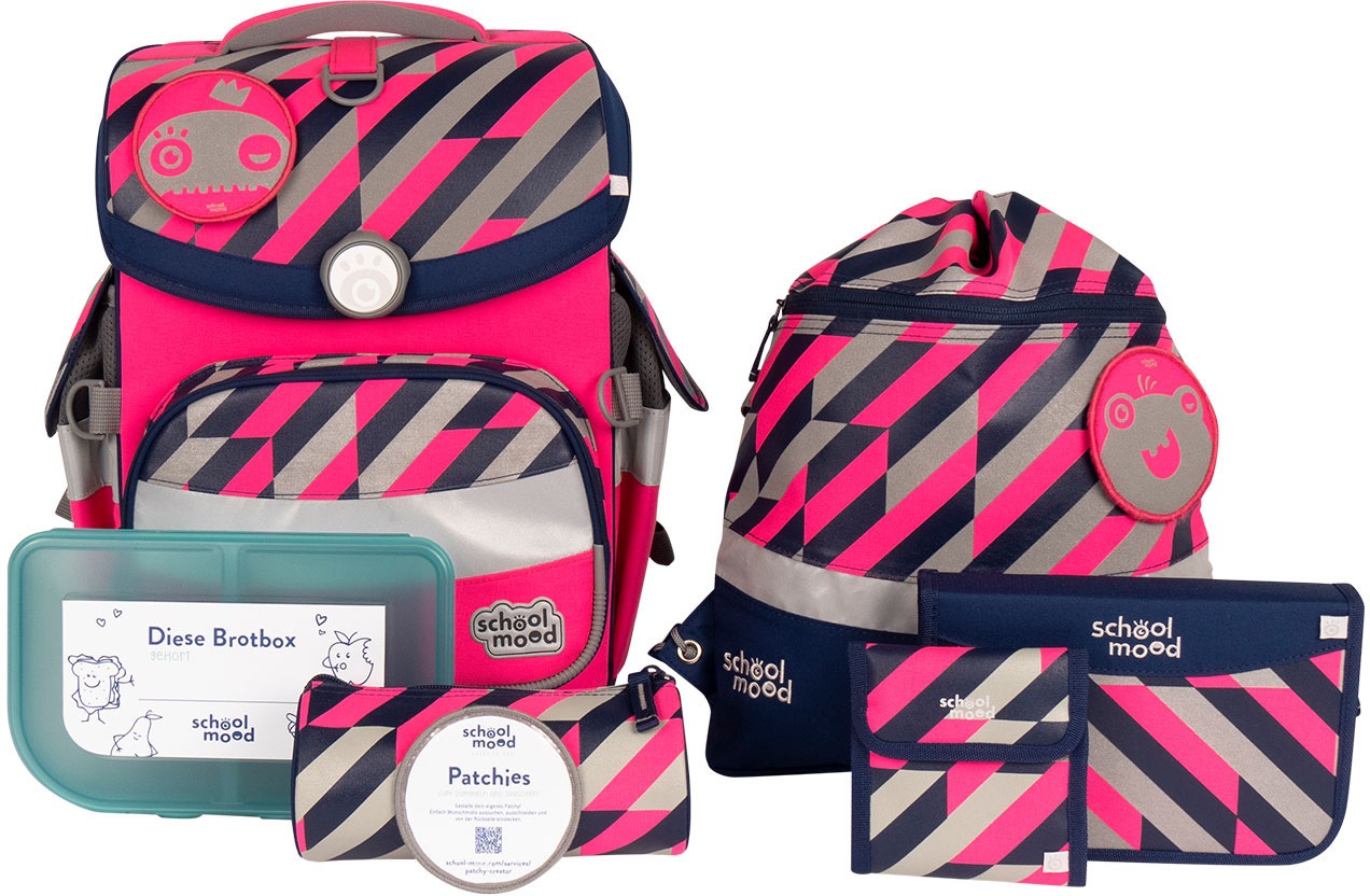 SCHOOL-MOOD® Schulranzen »Timeless Air+, Yuna«, retroreflektierende Flächen, aus recyceltem Material