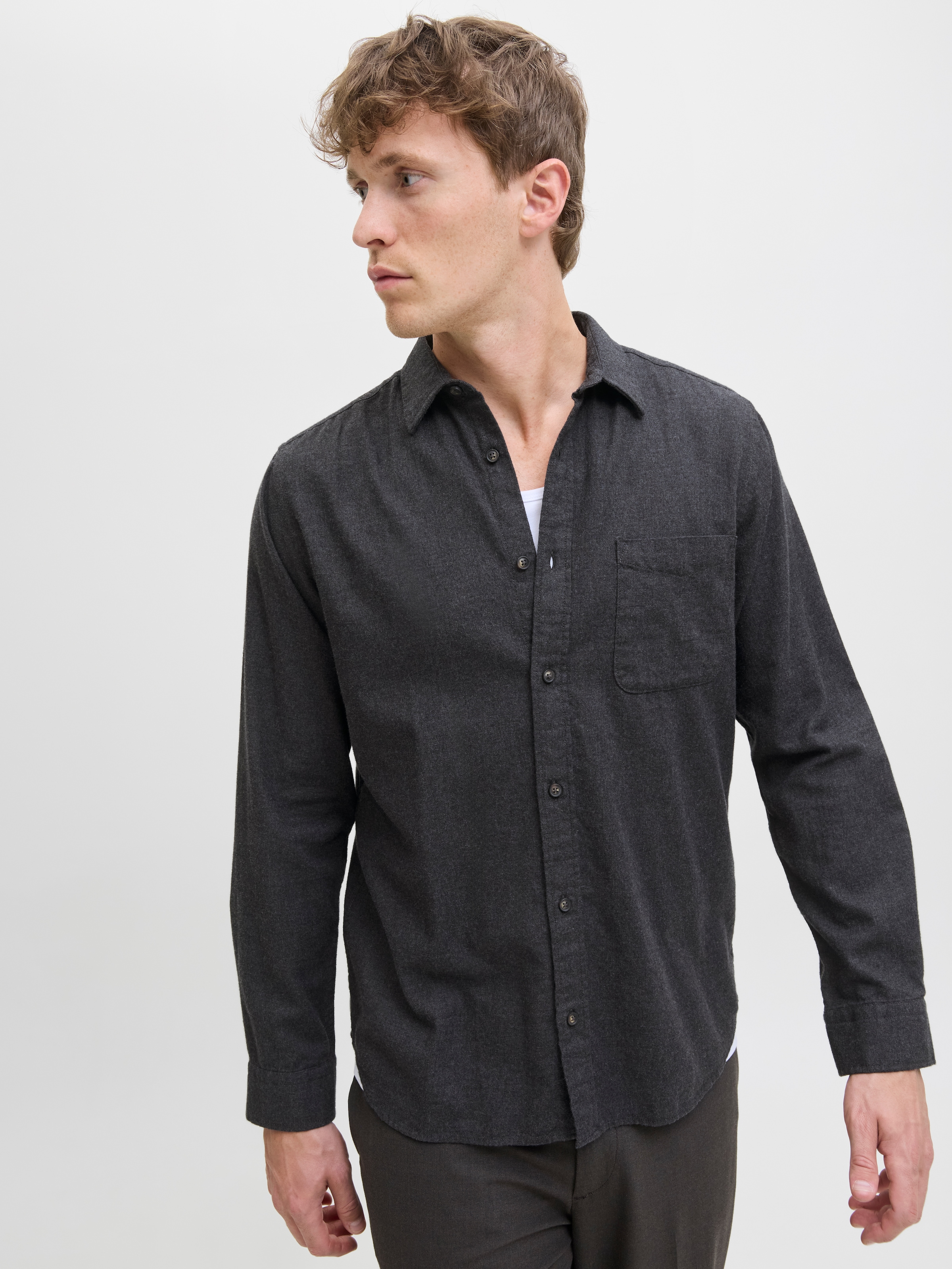 Jack & Jones Langarmhemd »JJECLASSIC MELANGE SHIRT L/S NOOS«