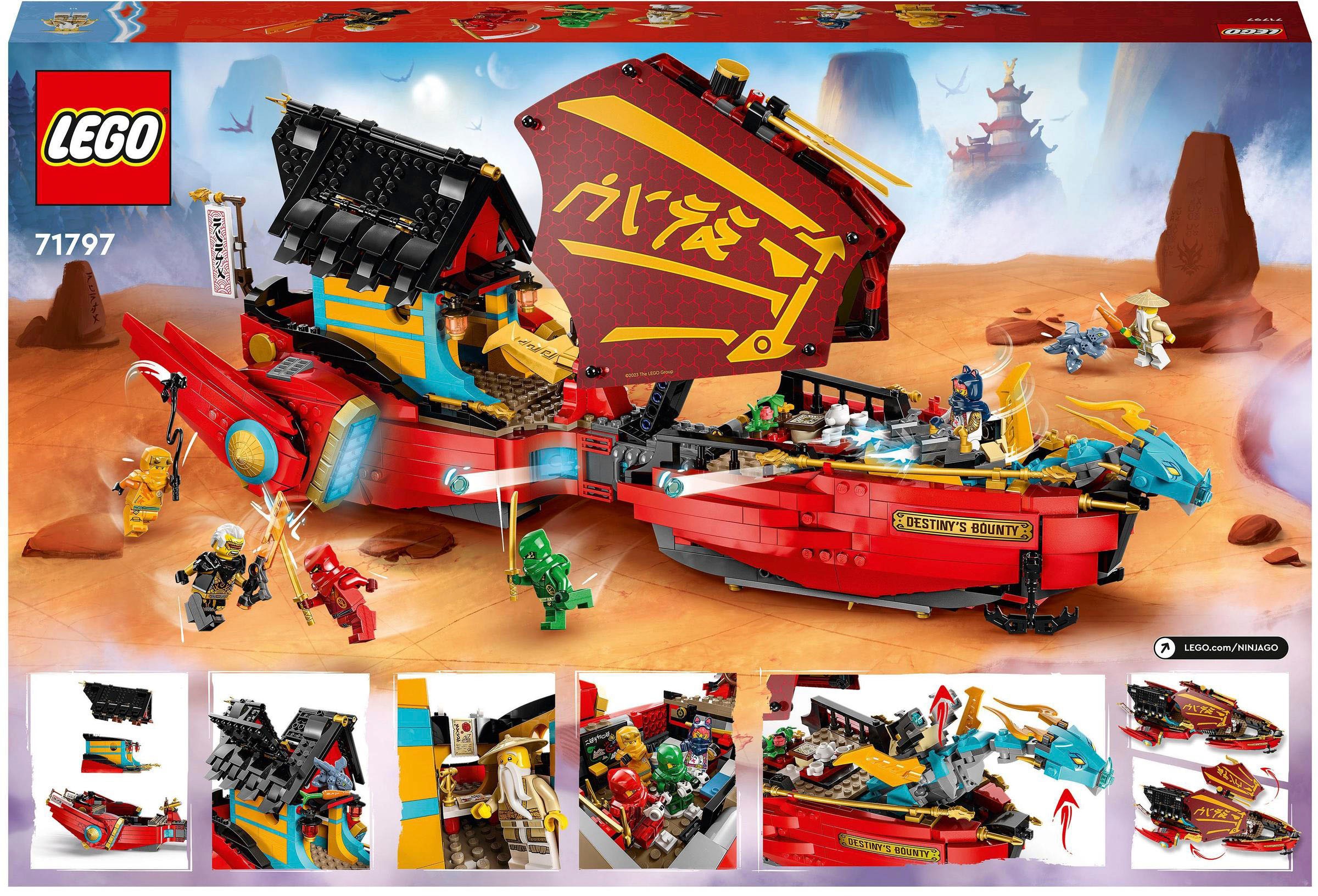 LEGO® Konstruktionsspielsteine »Ninja-Flugsegler im Wettlauf mit der Zeit (71797), LEGO® NINJAGO«, (1739 St.), Made in Europe