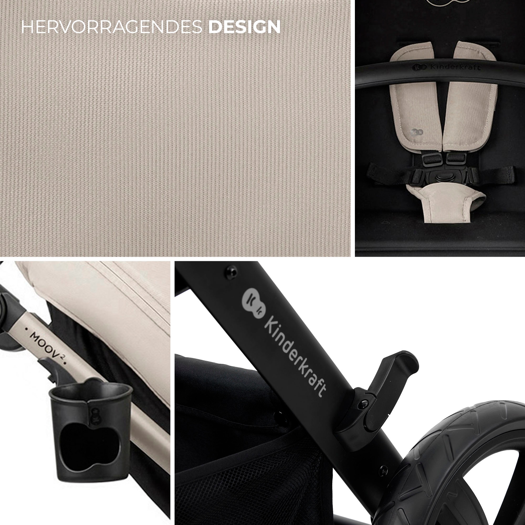 Kinderkraft Kombi-Kinderwagen »MOOV 2 3IN1«, 27 kg, mit EVA-Rädern