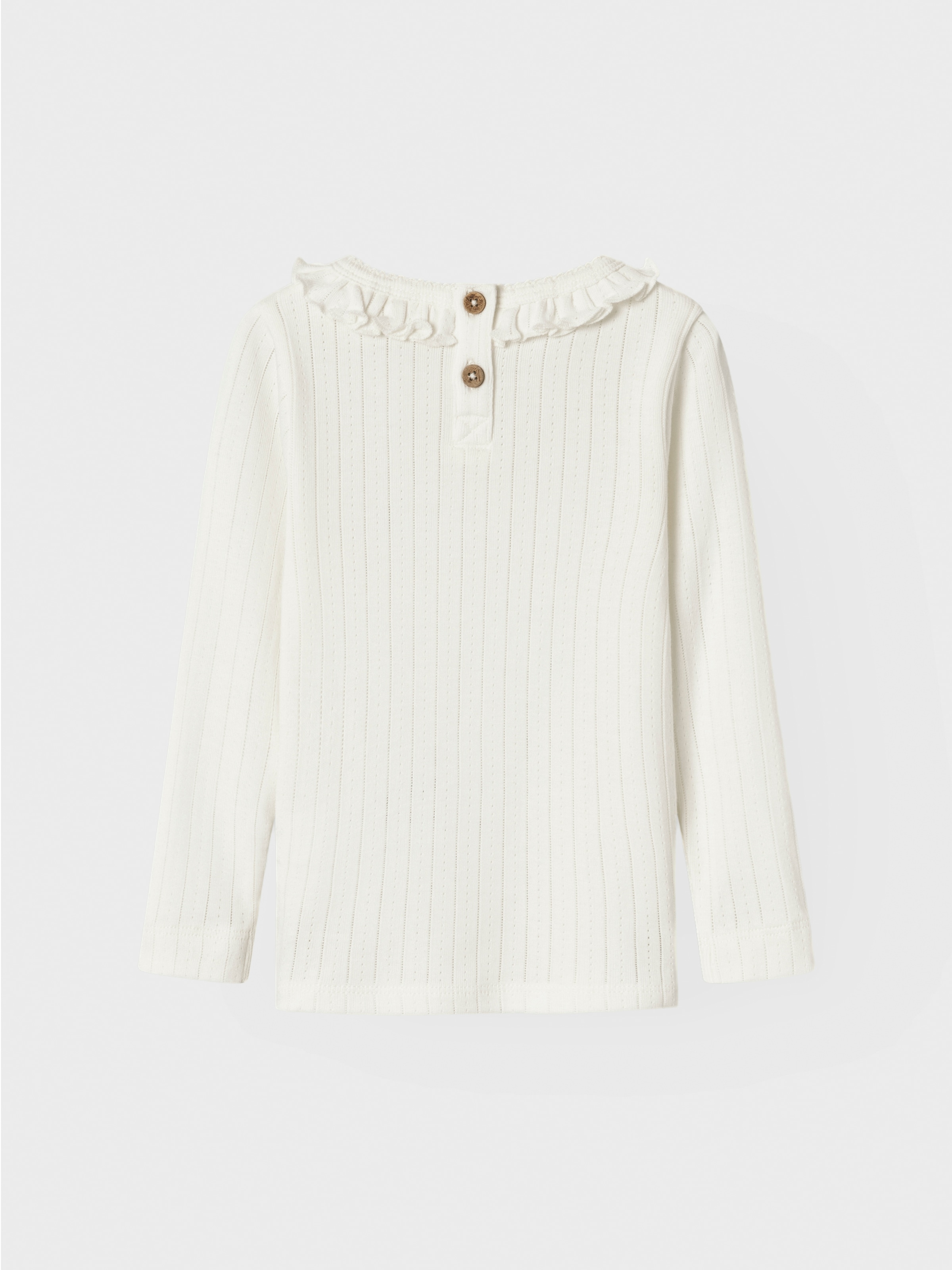 Lil' Atelier Langarmshirt »NMFRACHEL NIS LS SLIM TOP LIL NOOS« Baumwollmischung, Rüschen