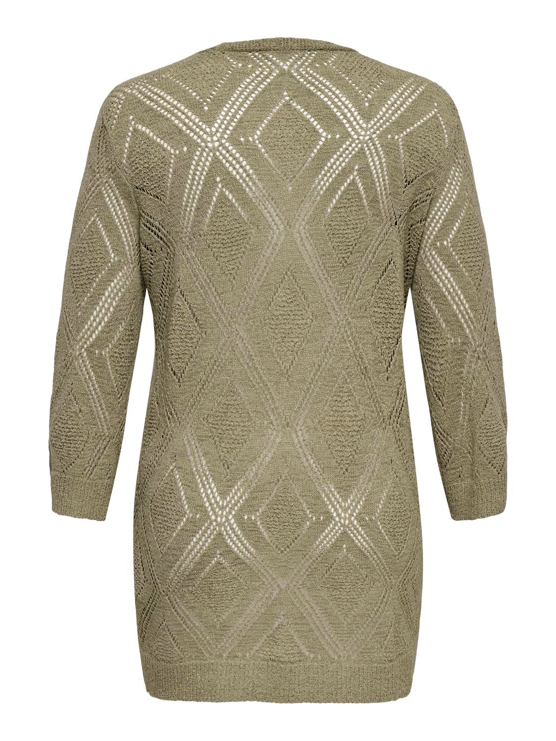 ONLY CARMAKOMA Strickjacke »CARPAMELA 4/5 OPEN CARDIGAN KNT«