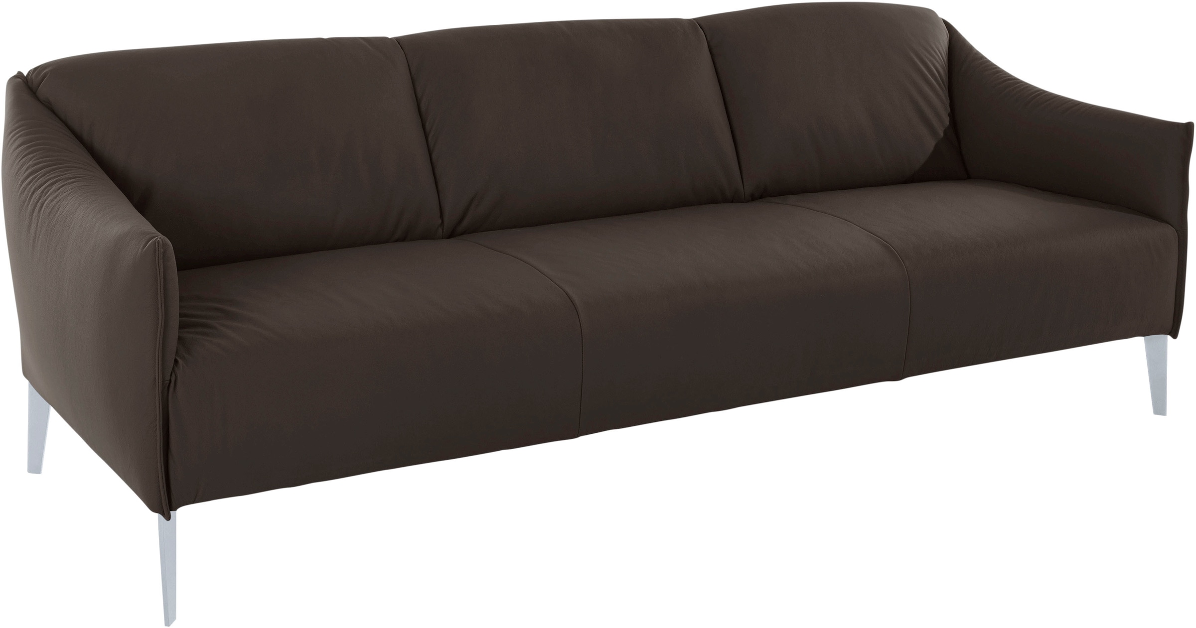 W.SCHILLIG 3-Sitzer »sally«, mit Metall-Winkelfüßen in Silber matt, Breite 224 cm
