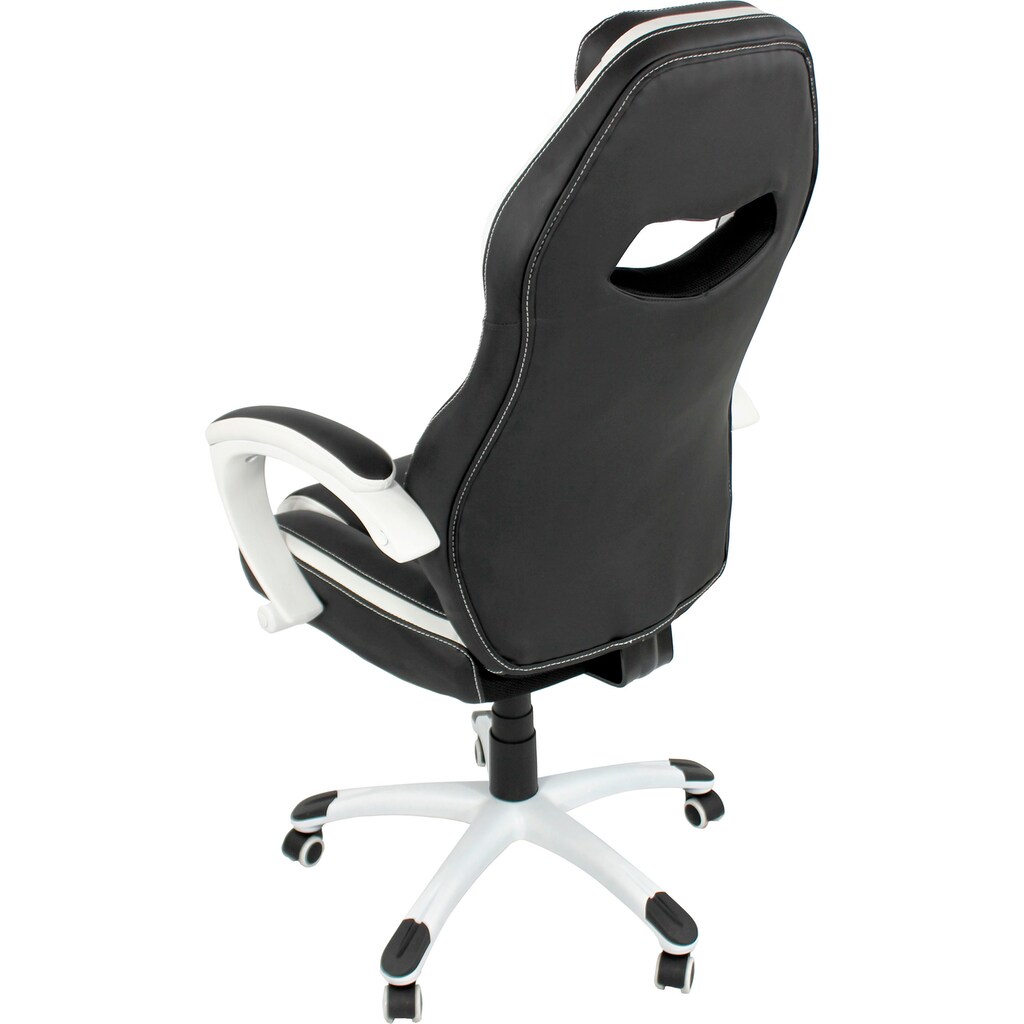 byLIVING Gaming-Stuhl »Sydney«, Kunstleder-Netzstoff, gemütlicher Chefsessel mit hohem Rücken und Wippmechanik