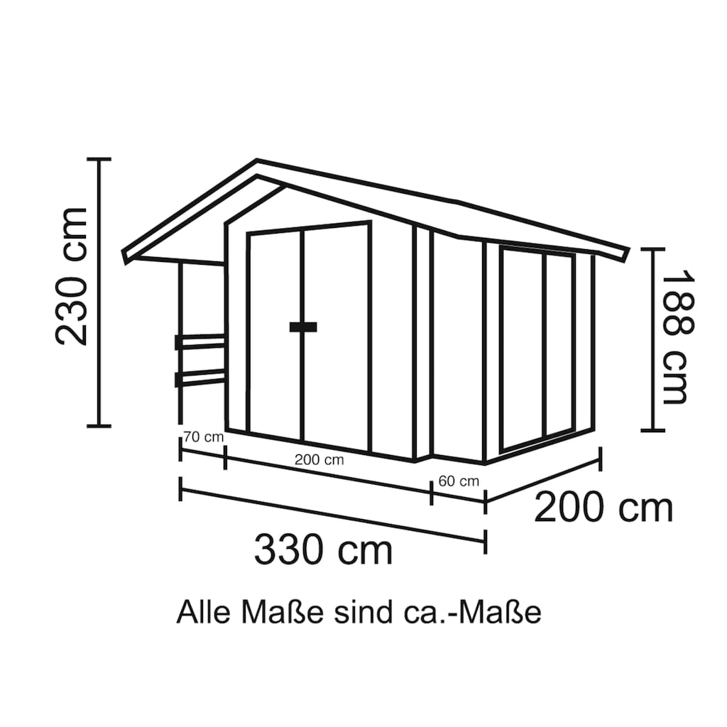 Nordic Holz Gartenhaus »Narva 475«