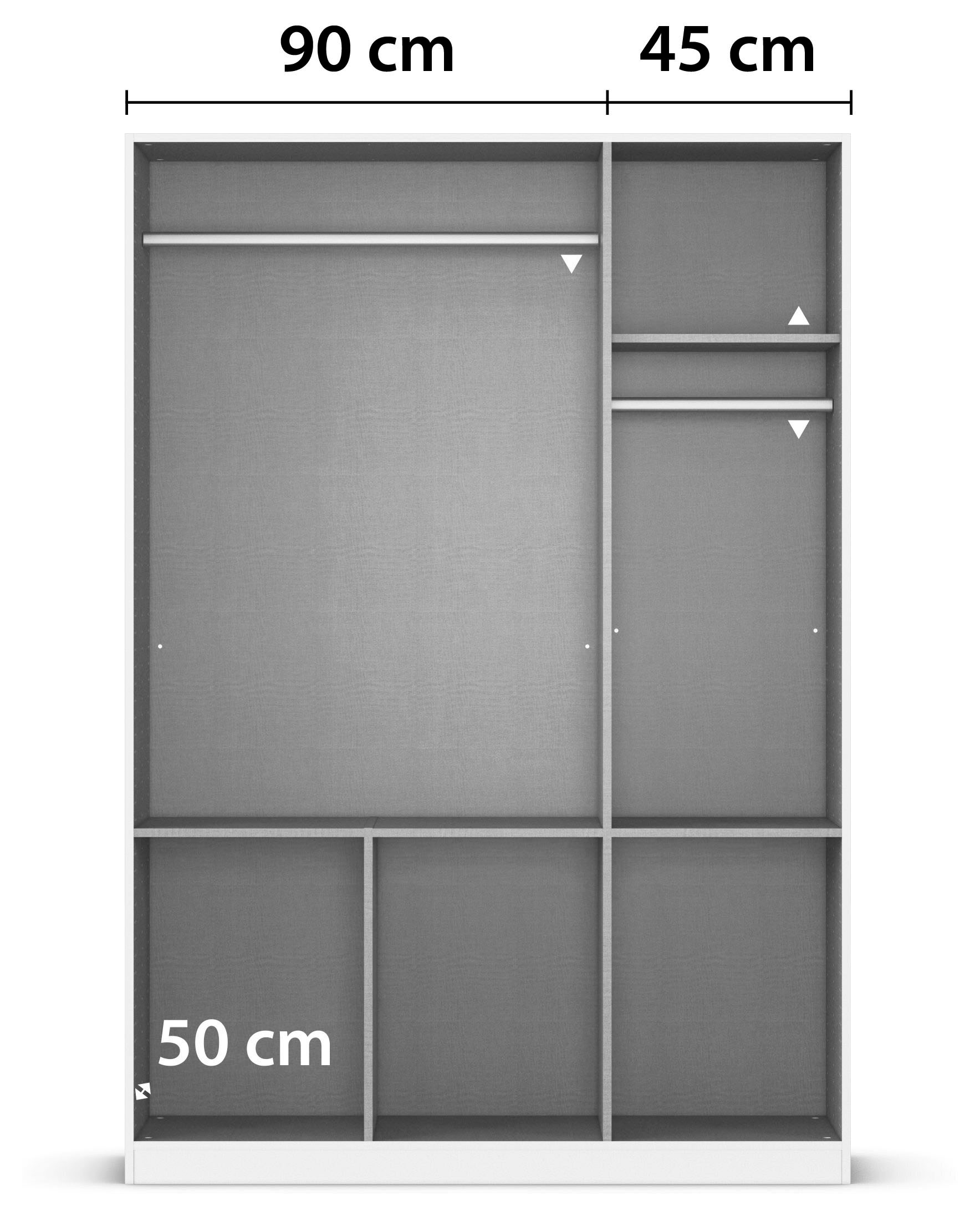 rauch Drehtürenschrank »Kleiderschrank Schrank Garderobe Schlafzimmerschrank CELLE«, in 4 Breiten und 2 Höhen, optional mit Schubkästen MADE IN GERMANY