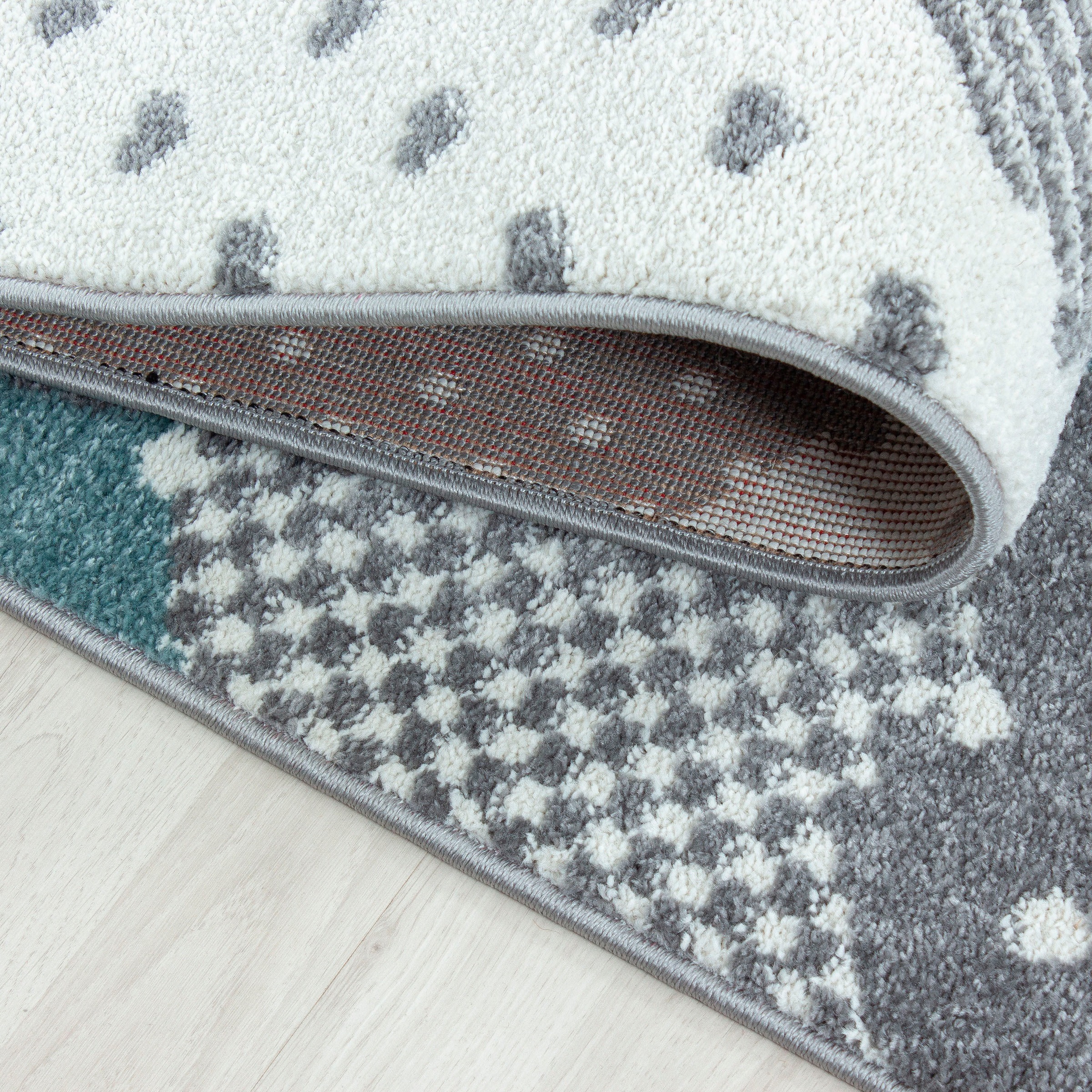 Ayyildiz Teppiche Kinderteppich »Bambi 820«, rund, 11 mm Höhe, auch in rechteckig, Wolken Motiv, Kurzflor