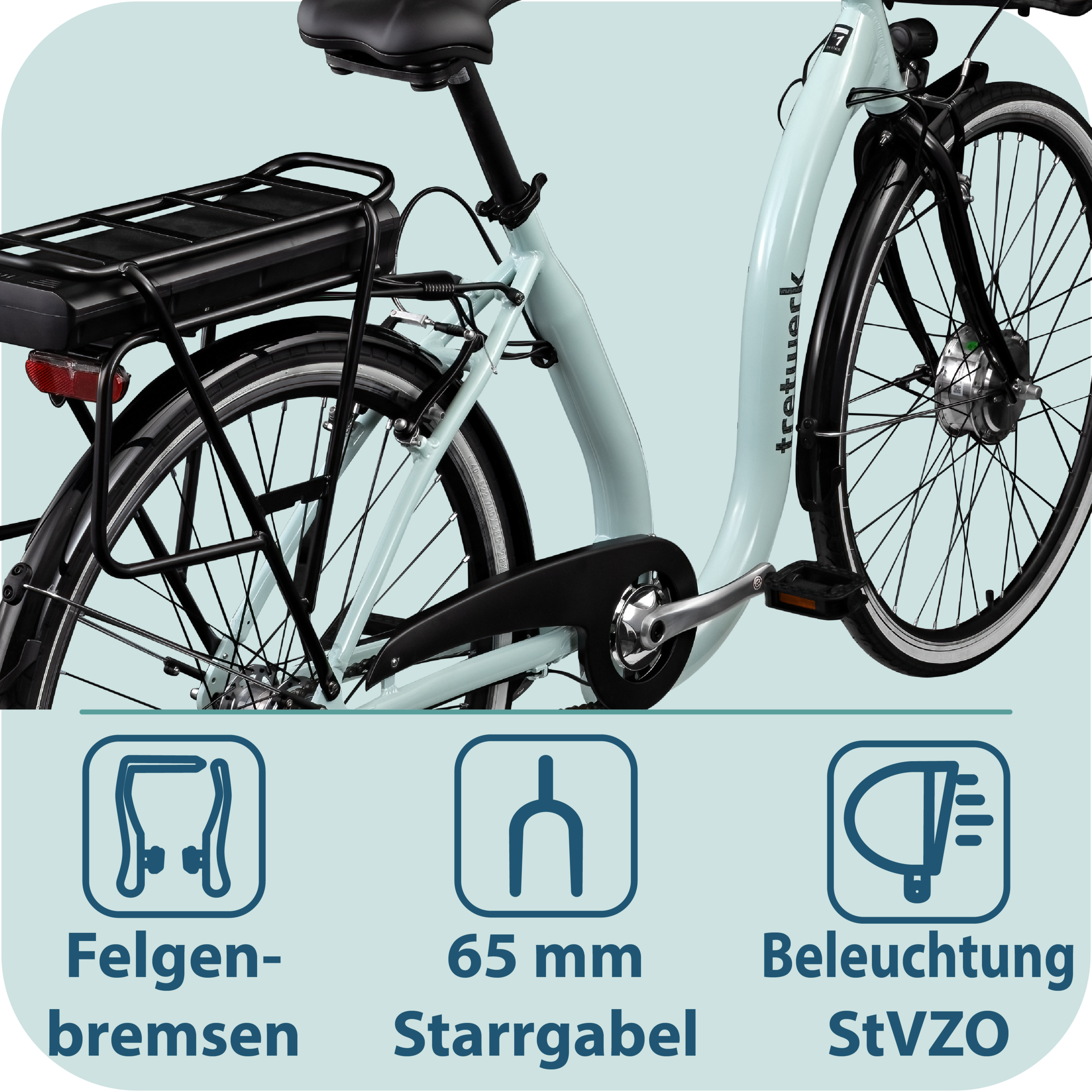 Tretwerk »Linea« 3 Gang Nabenschaltung Frontmotor 250 W tiefer Einstieg