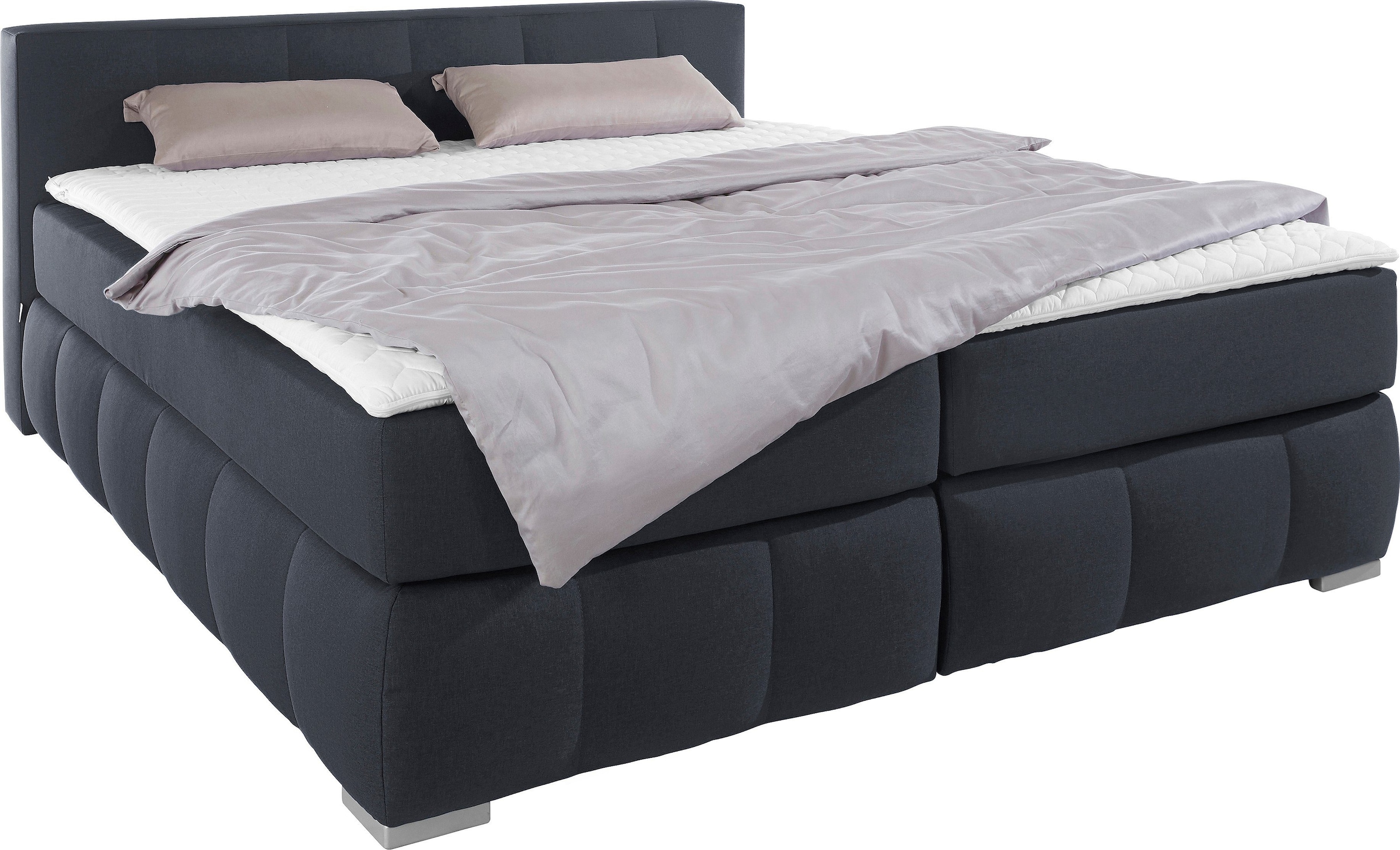 Guido Maria Kretschmer Home&Living Boxspringbett »Chelles«, inkl. Topper, in XXL- Überlänge 220 cm, Unterbox mit feine Wölbung