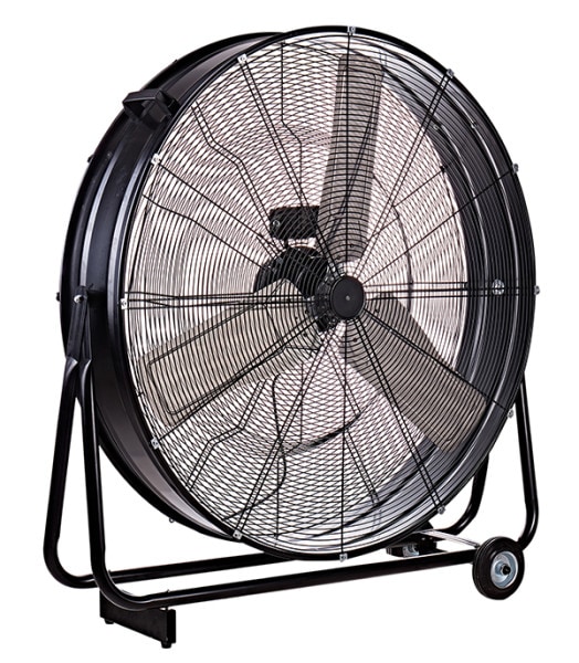 be cool Windmaschine »Industrie-Windmaschine 90cm BCIWM90CM schwarz«, fahrbarer, Vollkupfermotor, Aluminium-Rotor, Spinnennetz-Schutzgitter