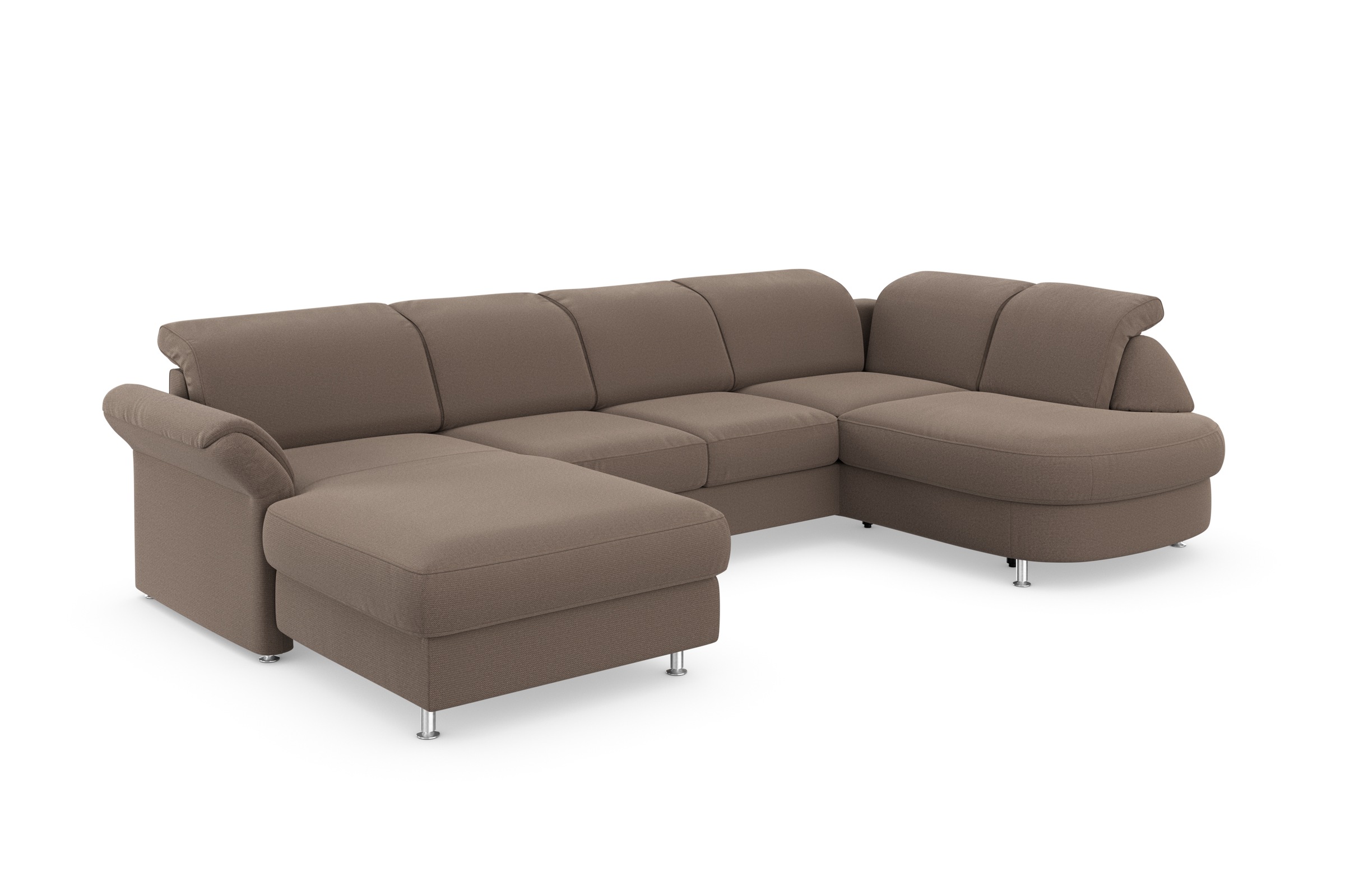 sit&more Wohnlandschaft »Apulia U-Form«, wahlweise Bettfunktion, Bettkasten und Kopf- und Armteilverstellung