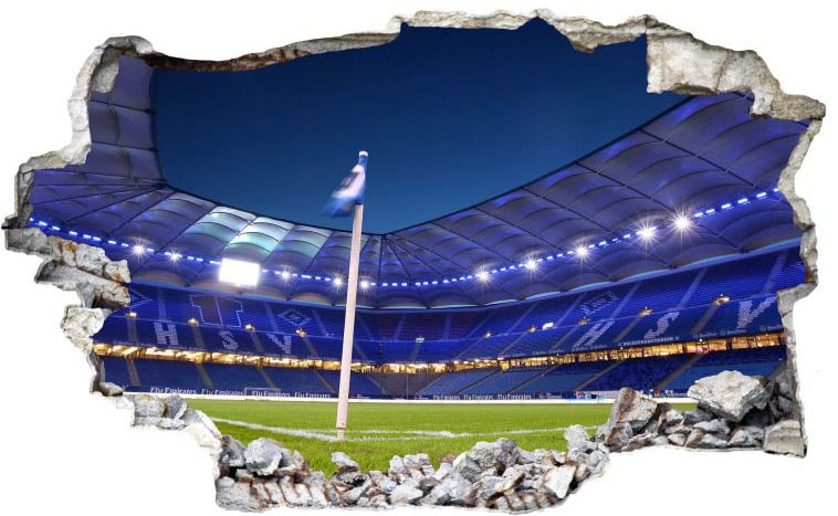 (1 St.) Wandtattoo kaufen Arena OTTO online Fußball HSV 02«, Wall-Art bei »3D