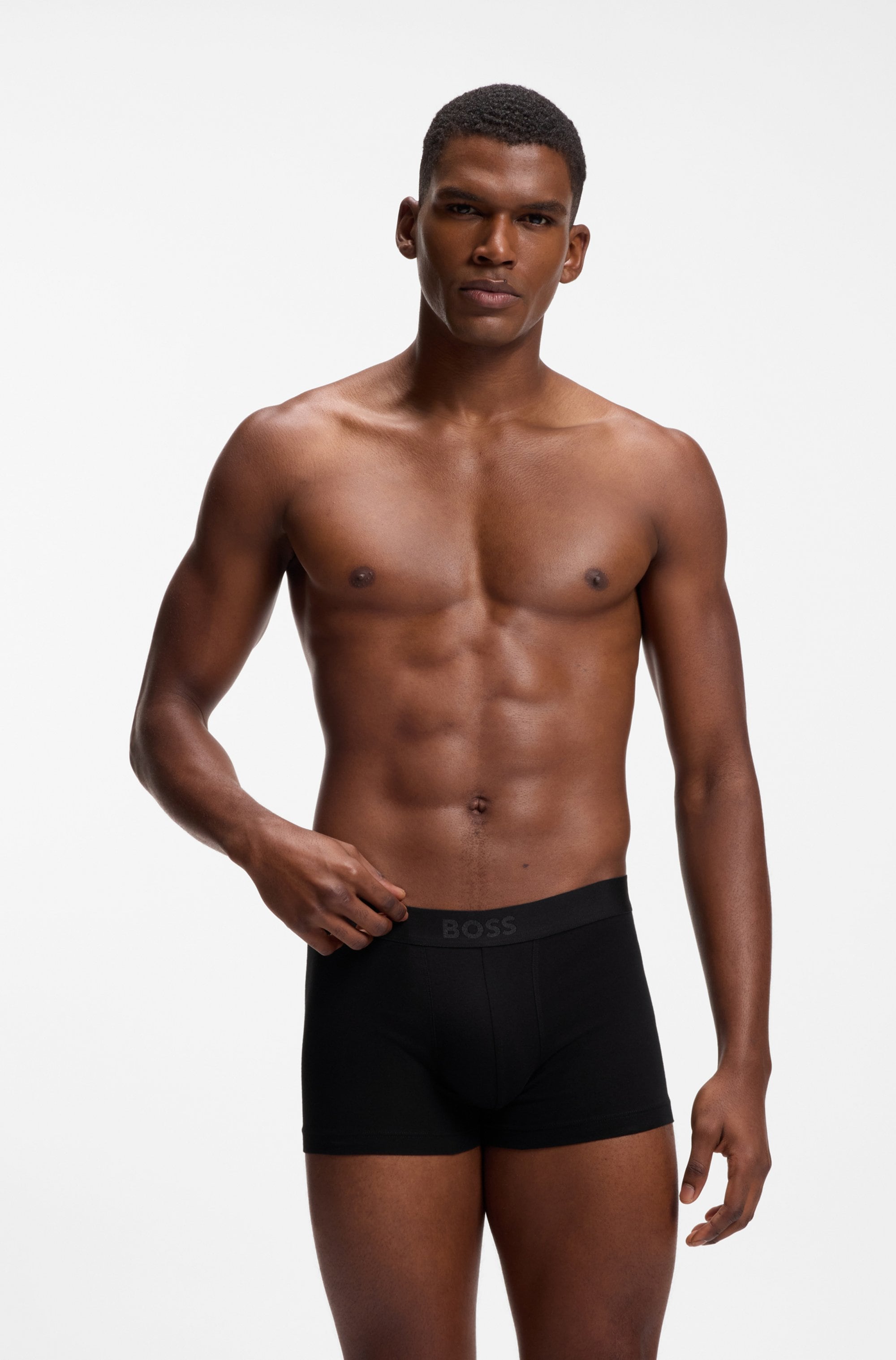 BOSS Trunk »Trunk 3P BOSS ONE« 3 Stk. mittlere Bundhöhe, 1x gemustert, 2x unifarben