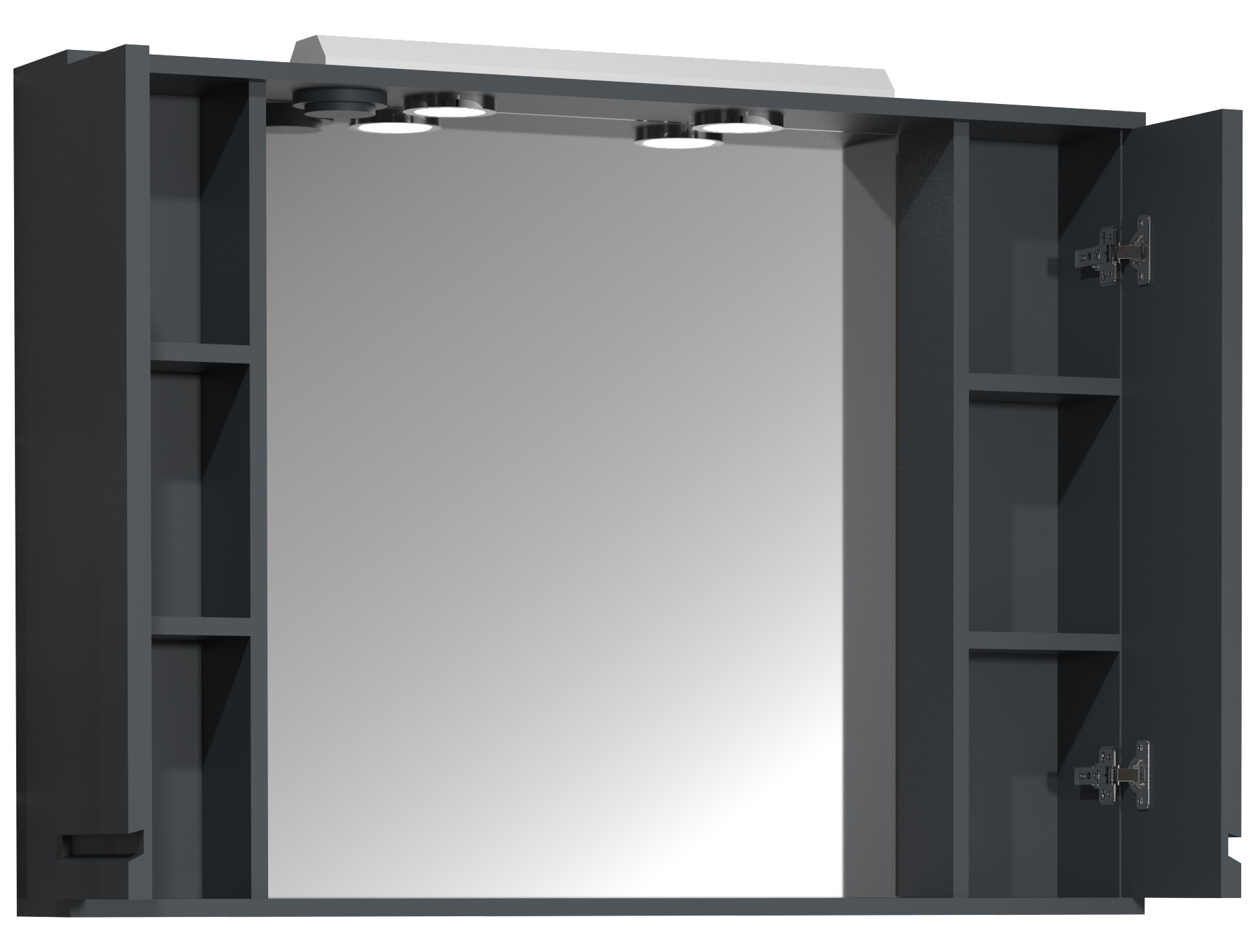 VCM Badspiegel »VCM Badschrank zeitlos | Maße ca. H. 71 x B. 100 x T. 14 cm | ausreichend Stauraum | Spiegelschrank mit Beleuchtung - Silora XL«, (VCM Silora)