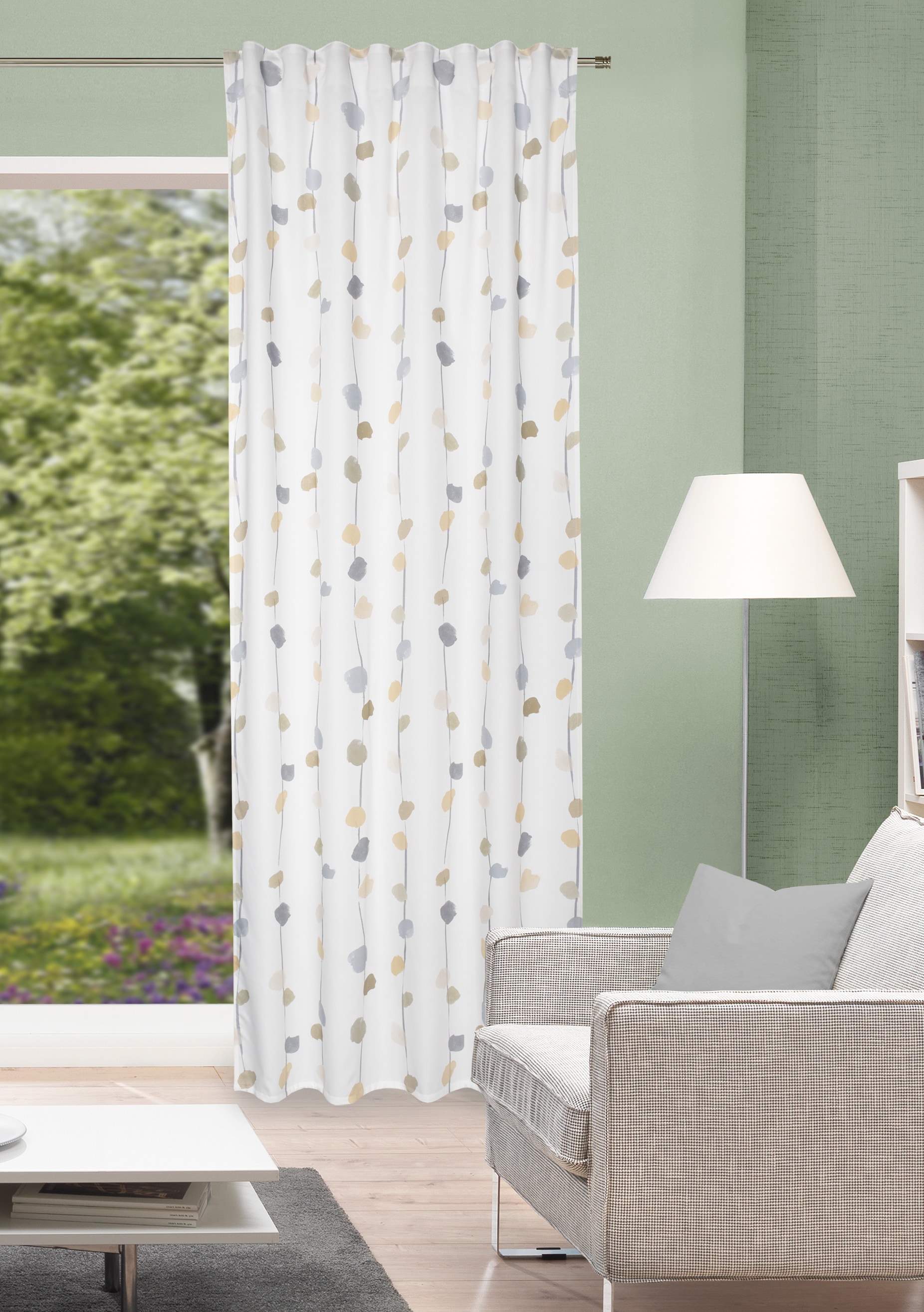 HOME WOHNIDEEN Vorhang »EFFIE« Multifunktionsband 1 Stk. tlg. Kombibandschal Dekostoff, bedruckt