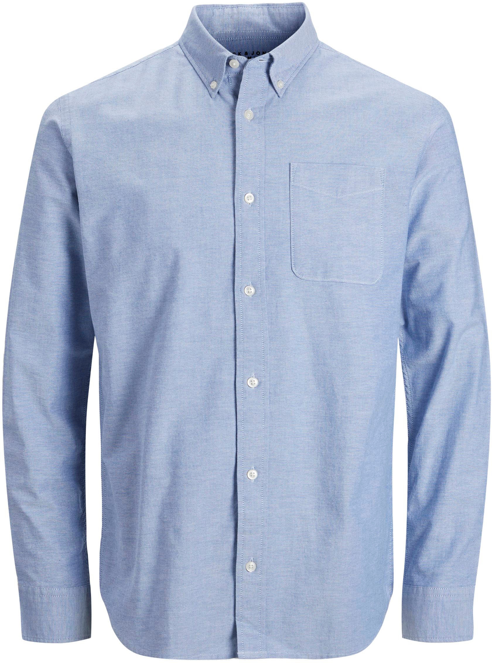 Jack & Jones Langarmhemd »BROOK OXFORD«, mit Button-Down Kragen