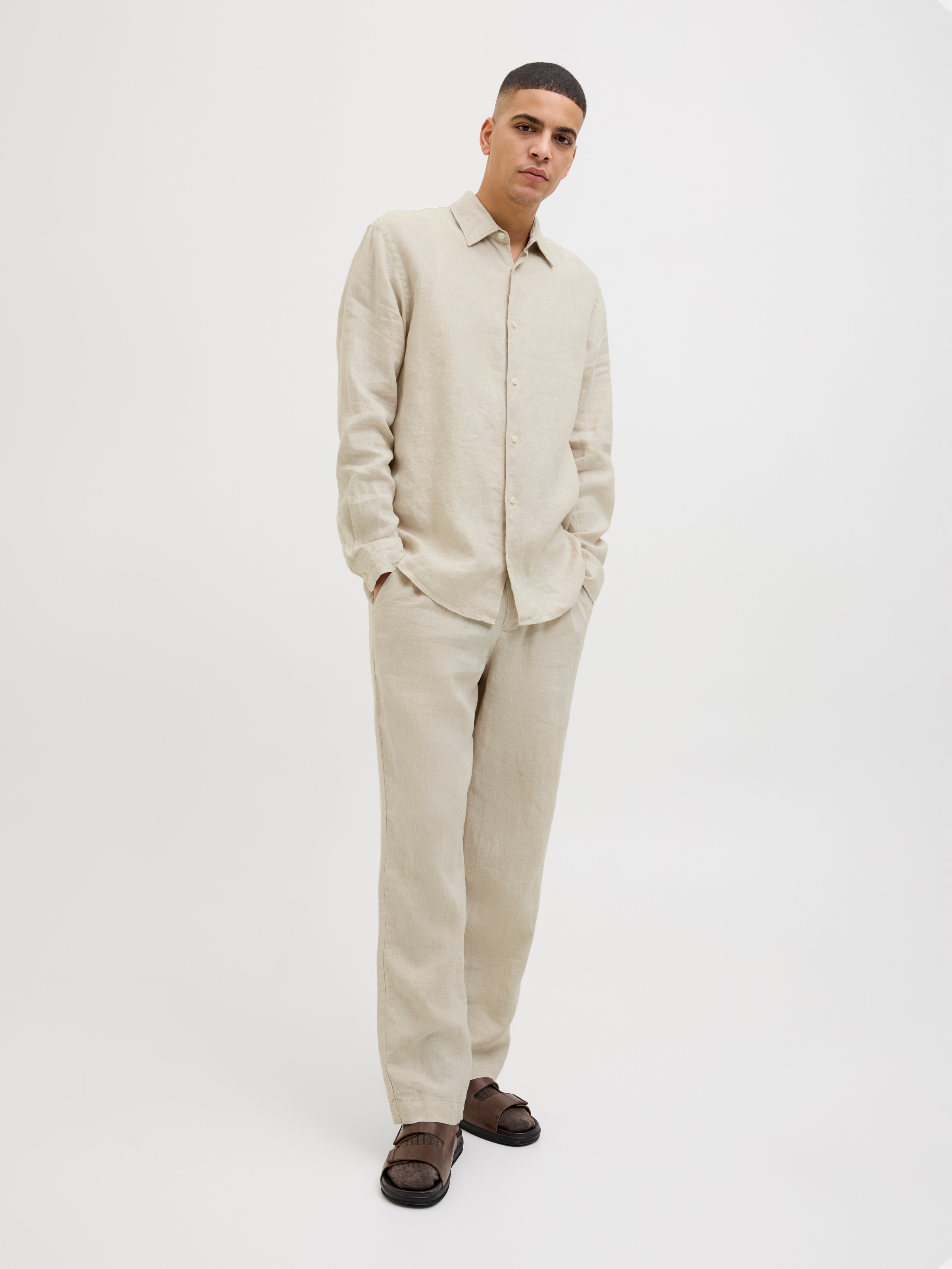 Jack & Jones Langarmhemd »JPRCCLAWRENCE LINEN L/S SHIRT SN«