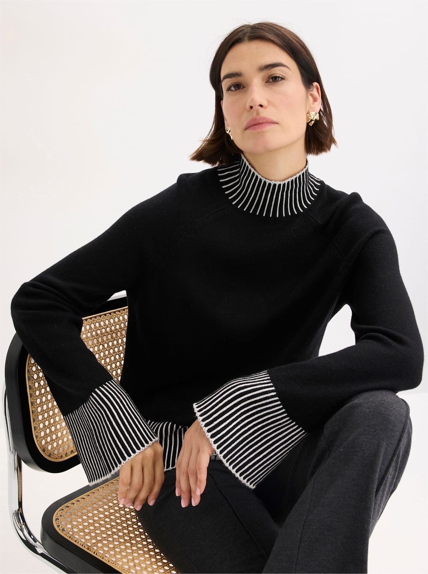 Inspirationen Stehkragenpullover »Pullover«