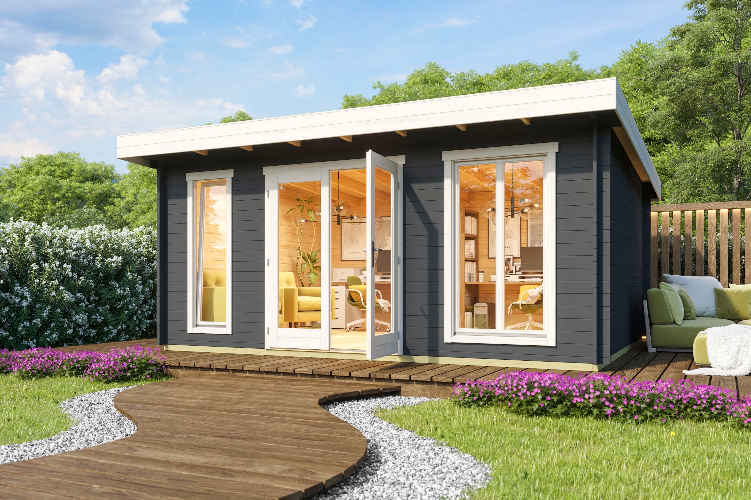 LASITA MAJA Gartenhaus »DORSET«, (Set, inkl. Fussbodenbretter zum verlegen)