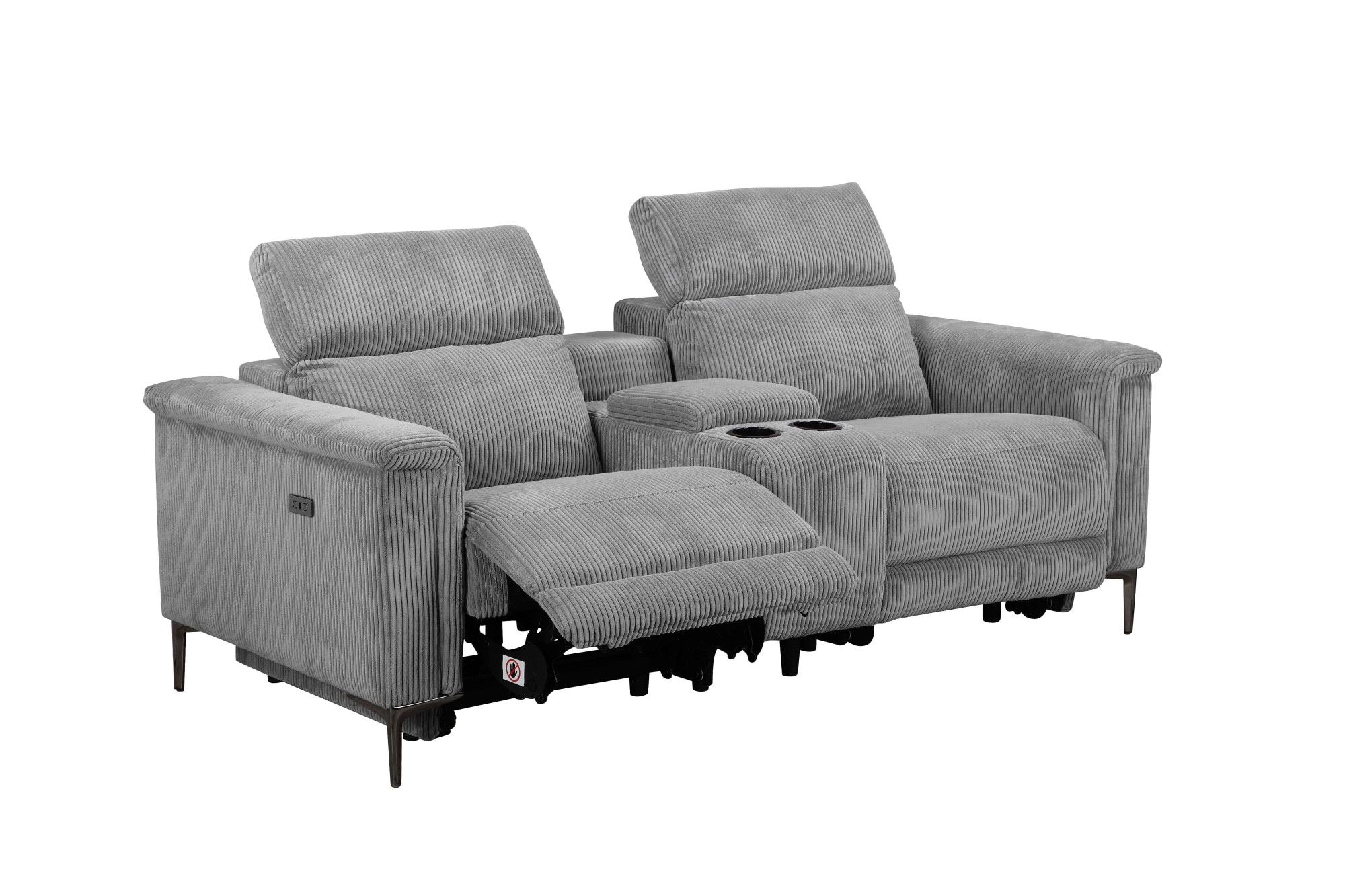 Home affaire 2-Sitzer »Lund in Cord, 2er-Kinosofa, TV-Sessel, Multimedia-Sofa, USB-A,«, m. elektrischer o. manueller Relaxfunktion, Getränkehalter u. Staufach