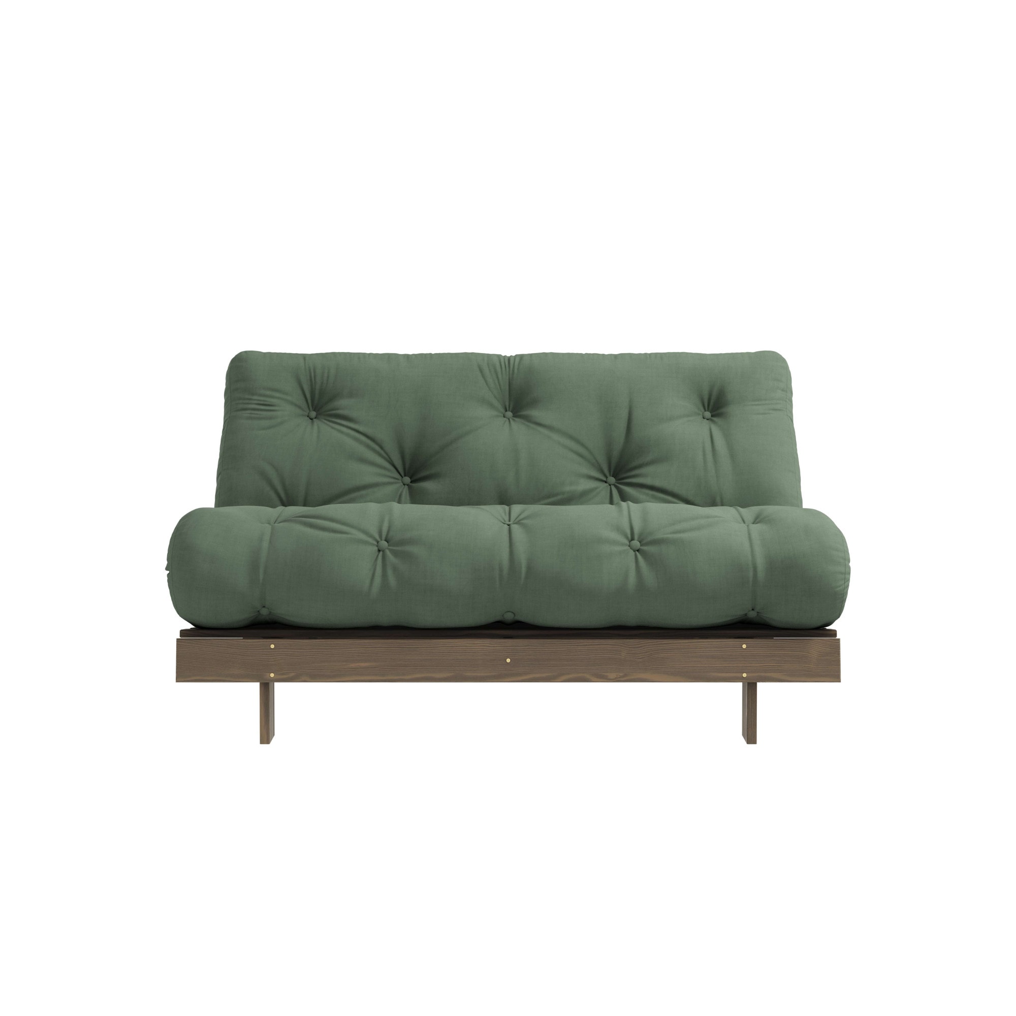 Karup Design Daybett »Daybett Roots Schlafsofa – Gästebett & Sofa aus FSC -Kiefer« Inkl. Futonmatratze in grün, Größe Liegefläche B/L: 140 cm x 200...